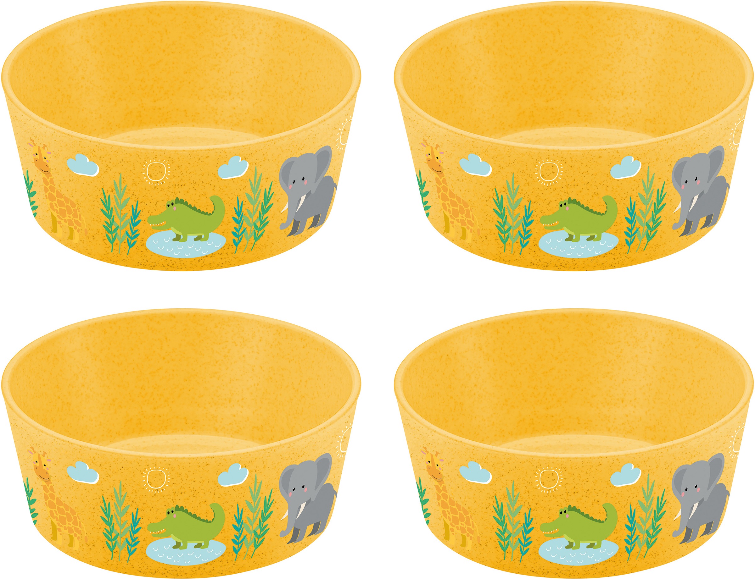 KOZIOL Kinderschale "CONNECT BOWL AFRICA", 4 tlg., aus Kunststoff, 100% recycelbar,100% made in Germany CO² neutral prod