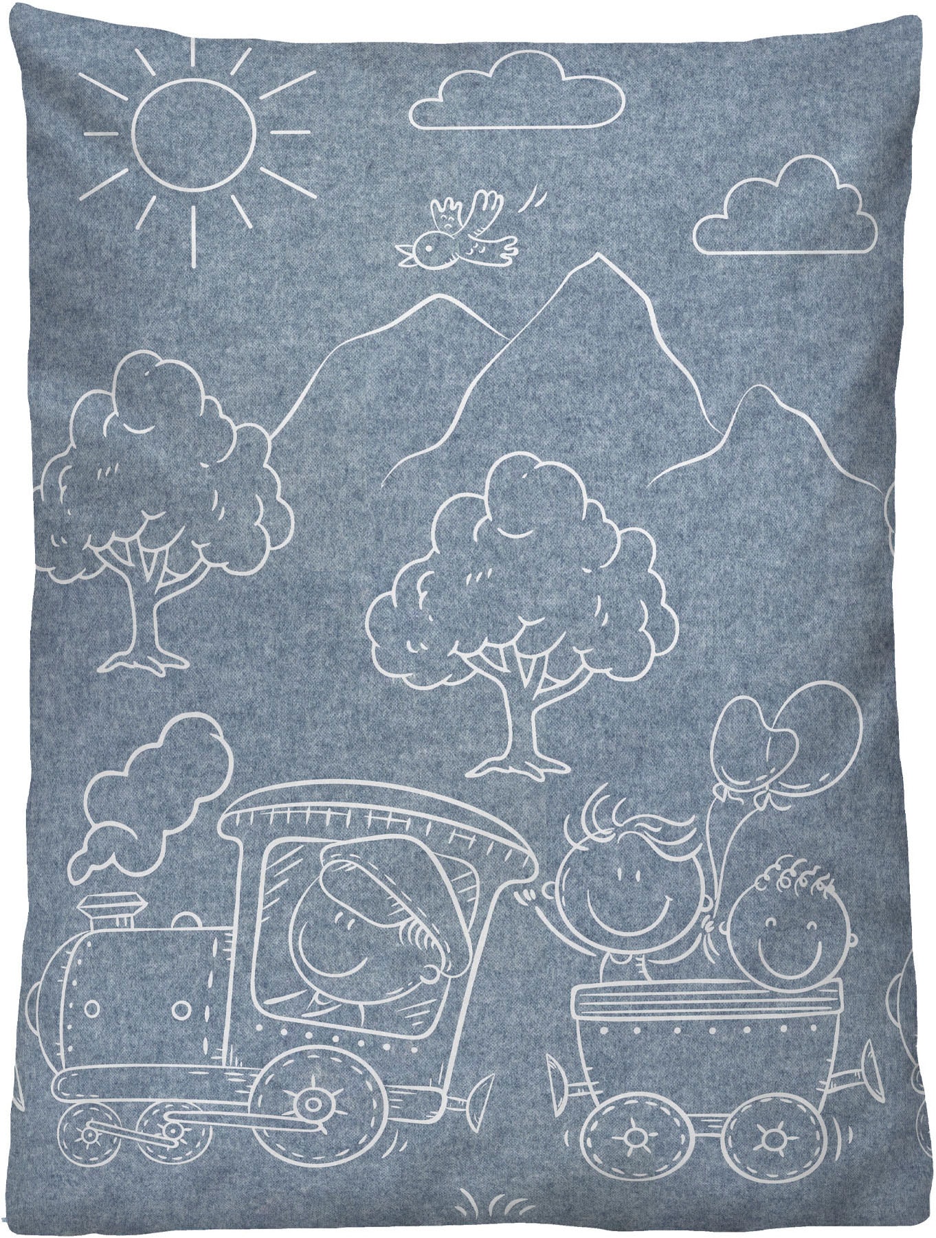 Biberna Kinderbettwäsche »0840521« 2 Stk. tlg. kuschelig warm, samtweich, Melange, 100% Baumwolle, made in Germany