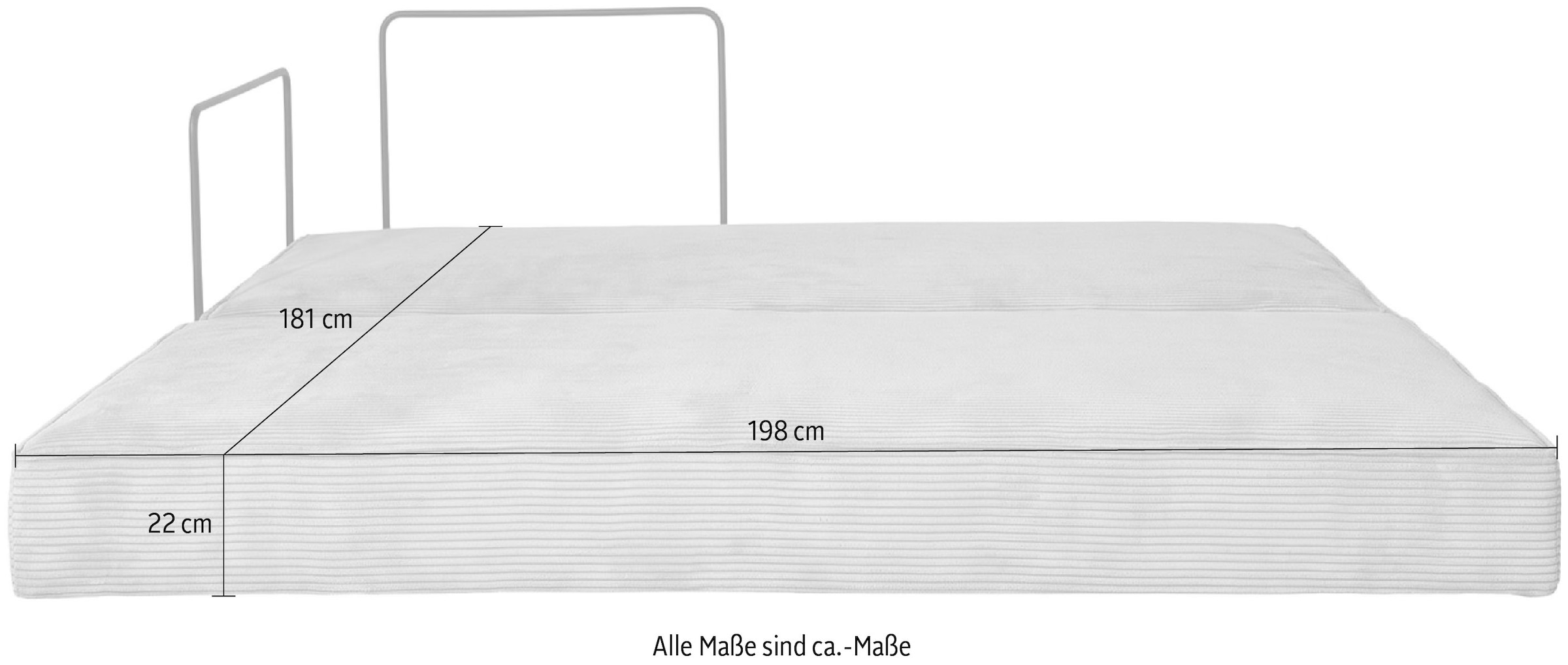 OTTO home Schlafsofa »Benny, Gästebett 181x198 cm, in 2 Qualitäten mit Zierkissen« CLASSIC - Bonnellfedern - ideal als Gästebett