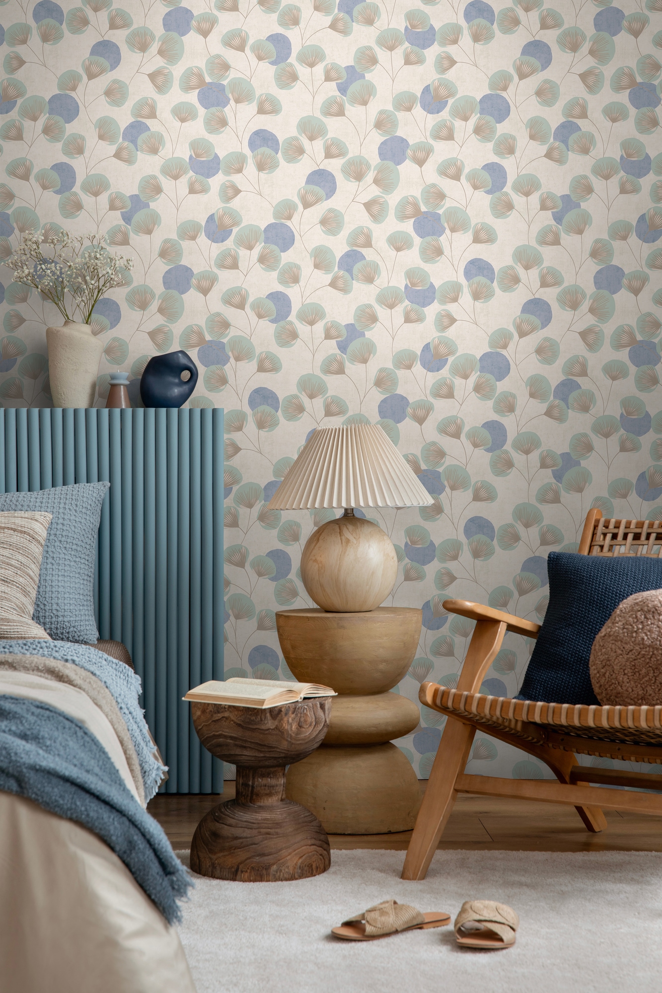 A.S. Création Vliestapete »Retro-Blumentapete mit stilisierten Blüten« matt strukturiert Elegante Blütenoptik für warme, charaktervolle Räume