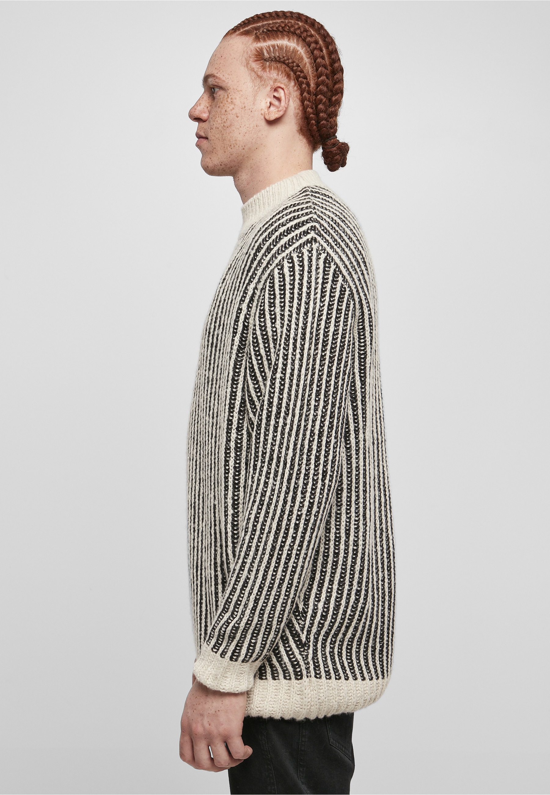 URBAN CLASSICS Rundhalspullover »Urban Classics Herren Oversized Two Tone Sweater« 1 Stk.