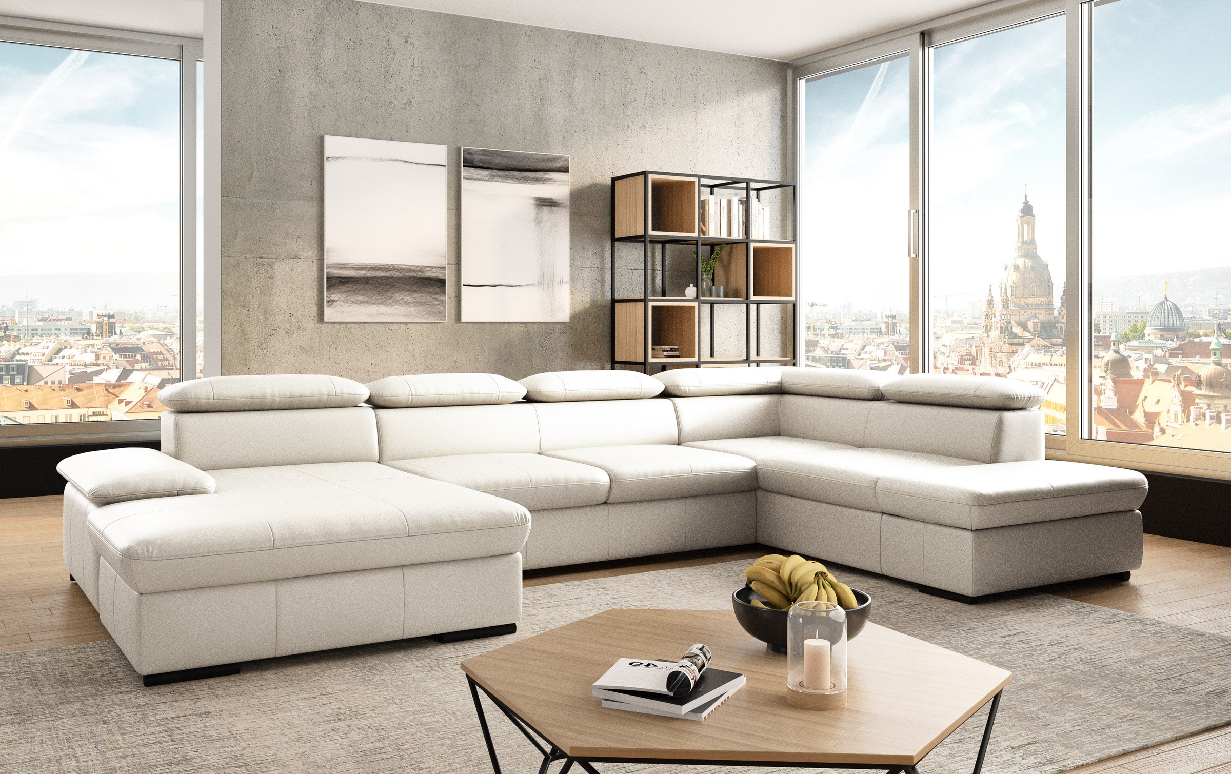 sit&more Wohnlandschaft »Alcudia U-Form«, wahlweise mit Bettfunktion