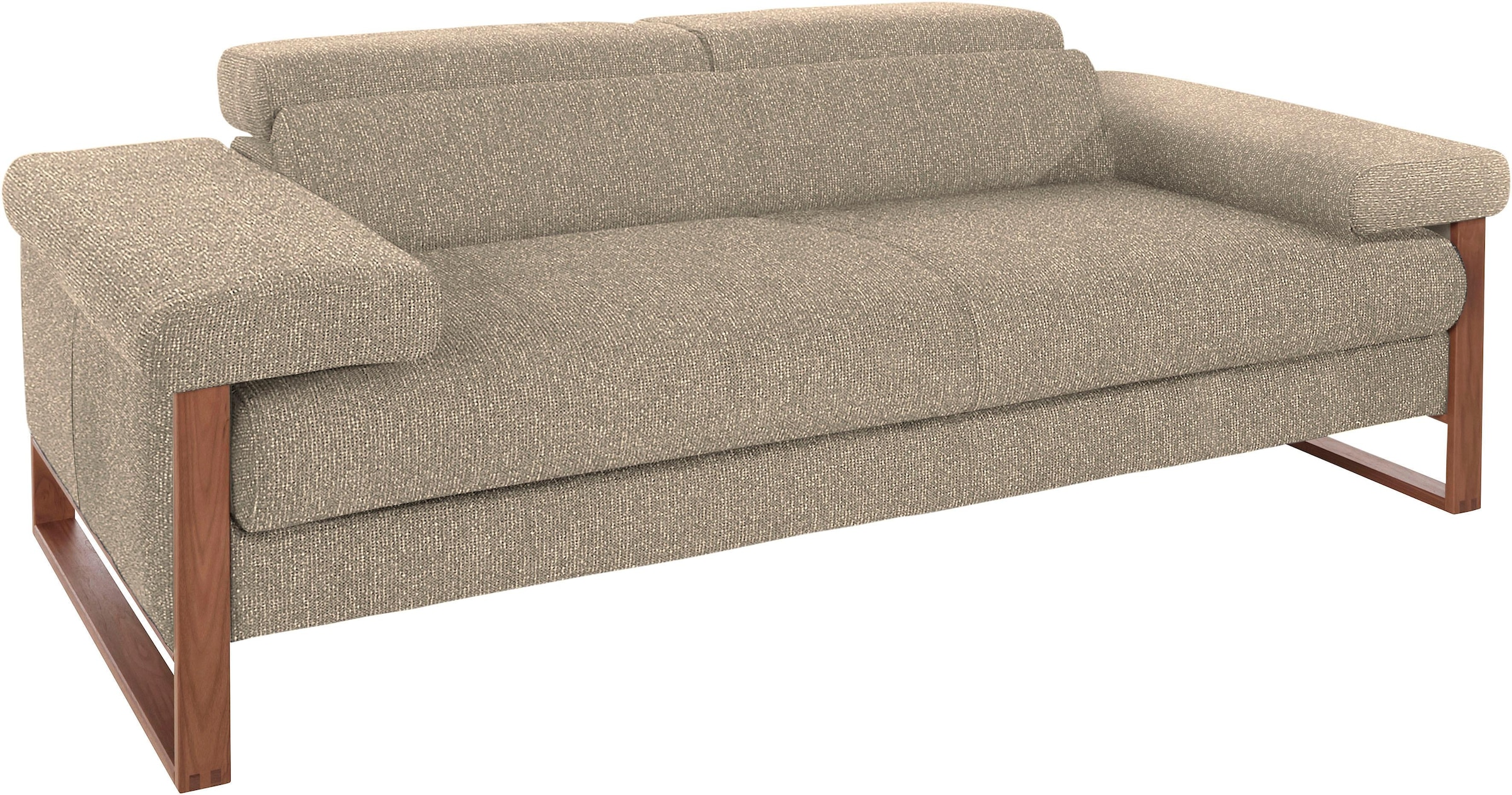 W.SCHILLIG 2-Sitzer »finn«, German Design Award 2016, Fußgestell Nussbaum natur, Breite 210 cm