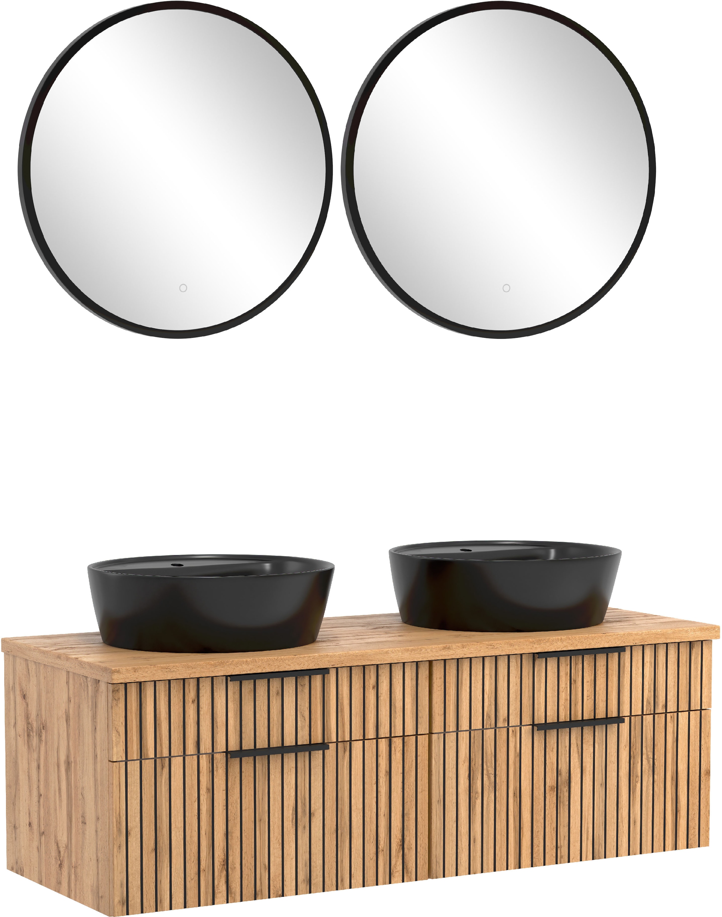 welltime Badmöbel-Set "Welltime, Carlton Waschtisch-Set, 80 oder 120 cm, ge günstig online kaufen