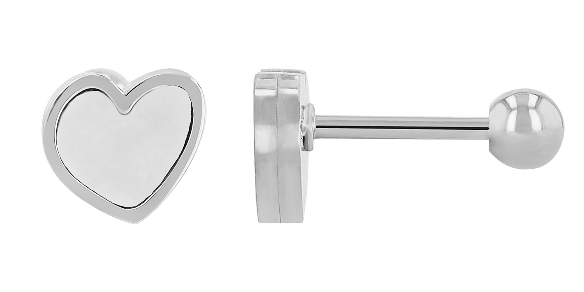 Adelia´s Paar Ohrhänger »Damen Ohrringe – Ohrstecker Herz aus Edelstahl mit Perlmutt« Schöne Geschenkidee zum Muttertag