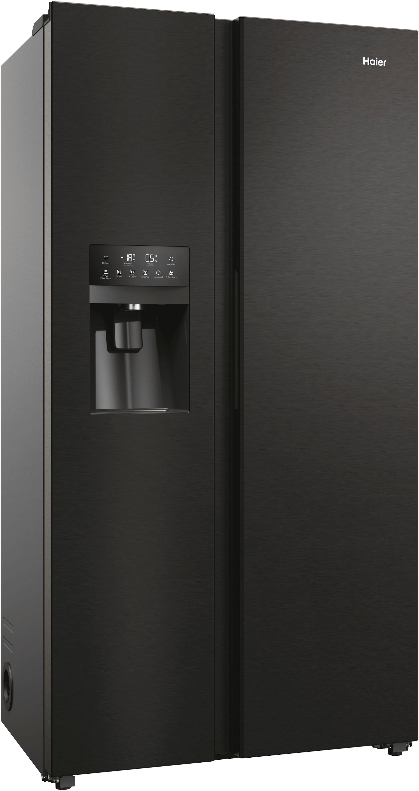 Haier Side-by-Side SBS Slim "HSR5918DIPB" 177,5 cm hoch 90,8 cm breit 178 cm hoch, 91 cm breit, Nutzinhalt: 511 Liter, Multi Airflow