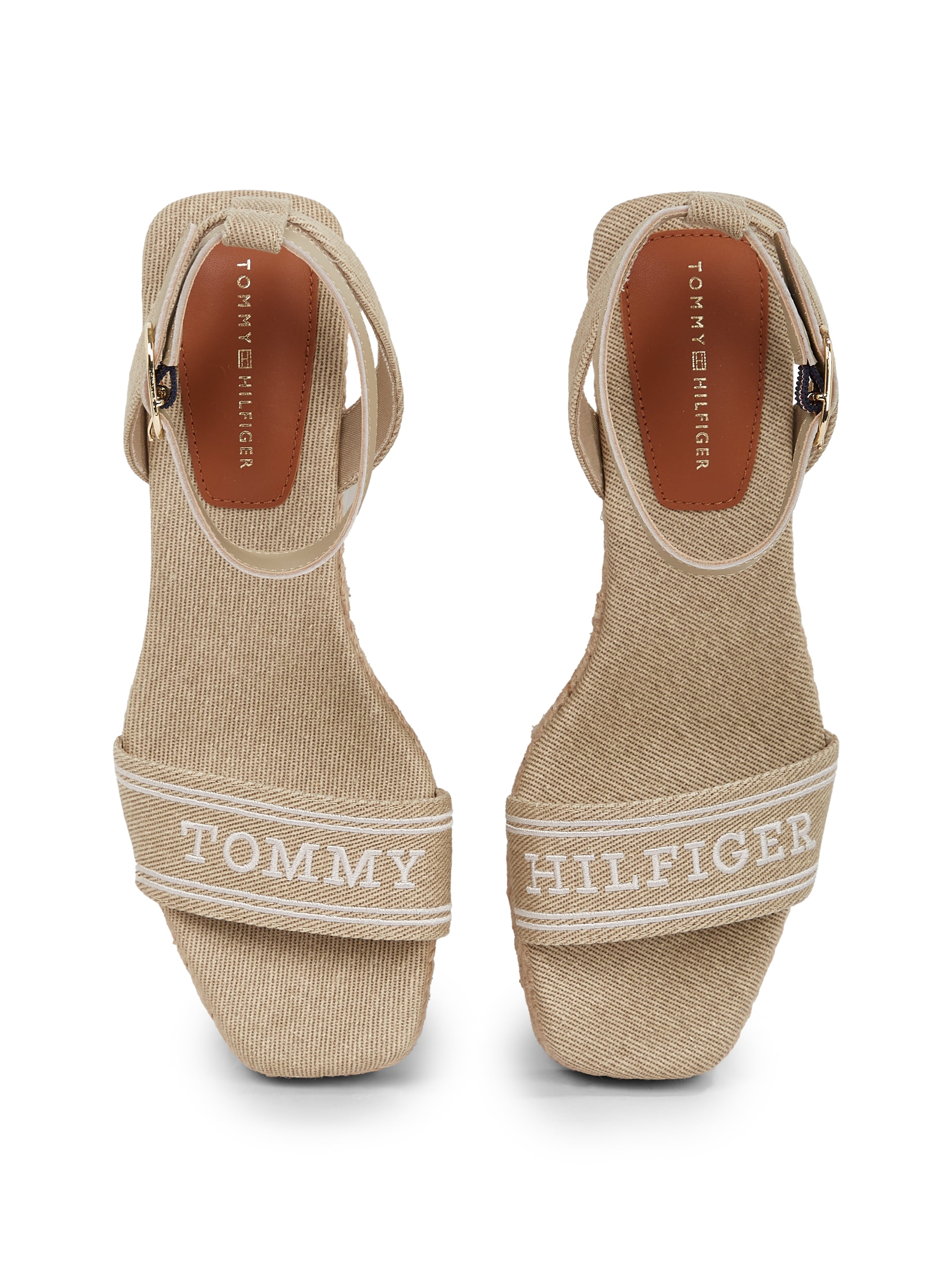 Tommy Hilfiger Keilsandalette »TOMMY HILFIGER ESPAD MID WEDGE«, Riemchensandale, Sommerschuh mit verstellbarer Schnalle