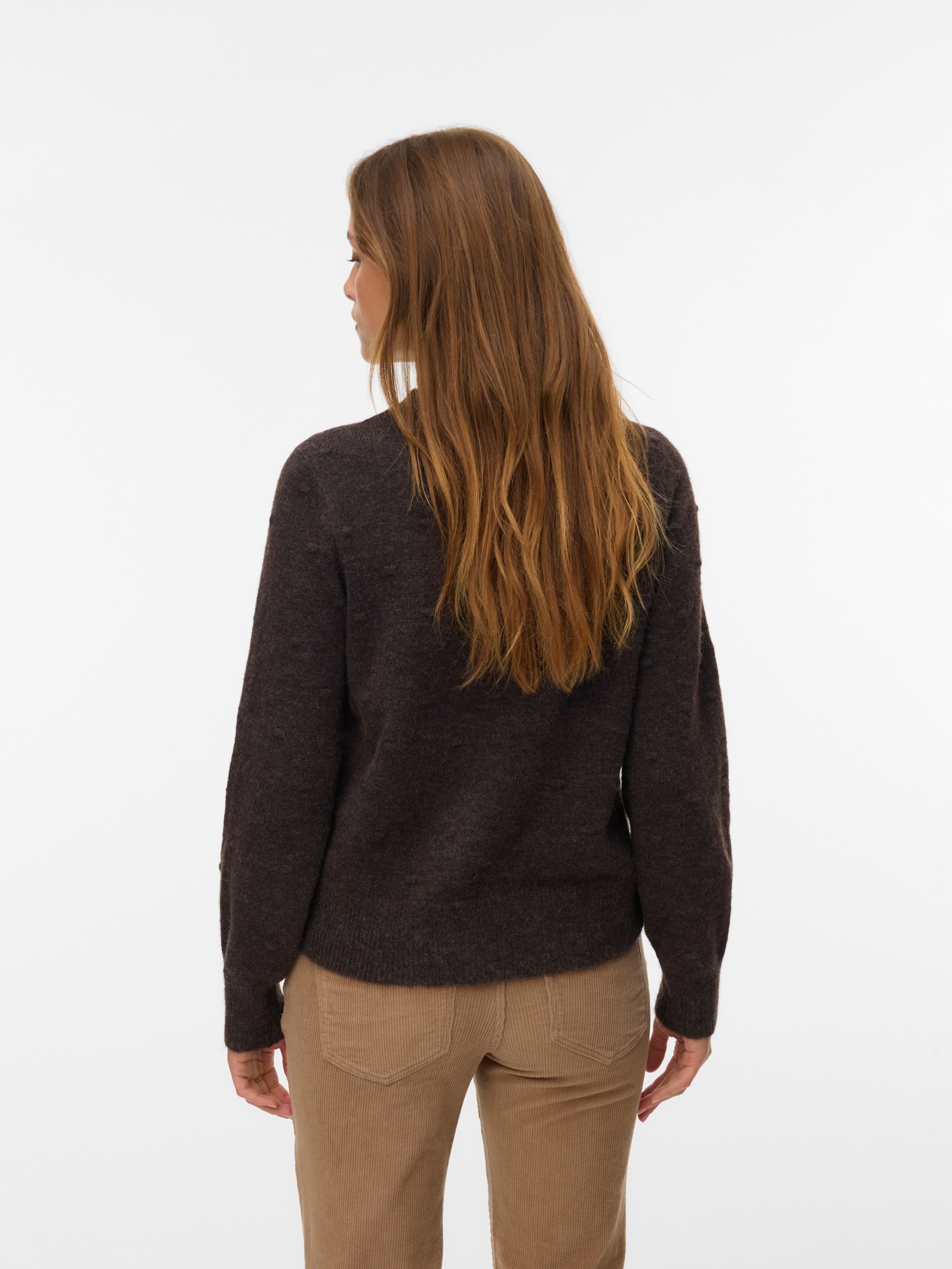 Vero Moda Rundhalspullover "VMFRANCESCA LS O-NECK PULLOVER BOO" günstig online kaufen