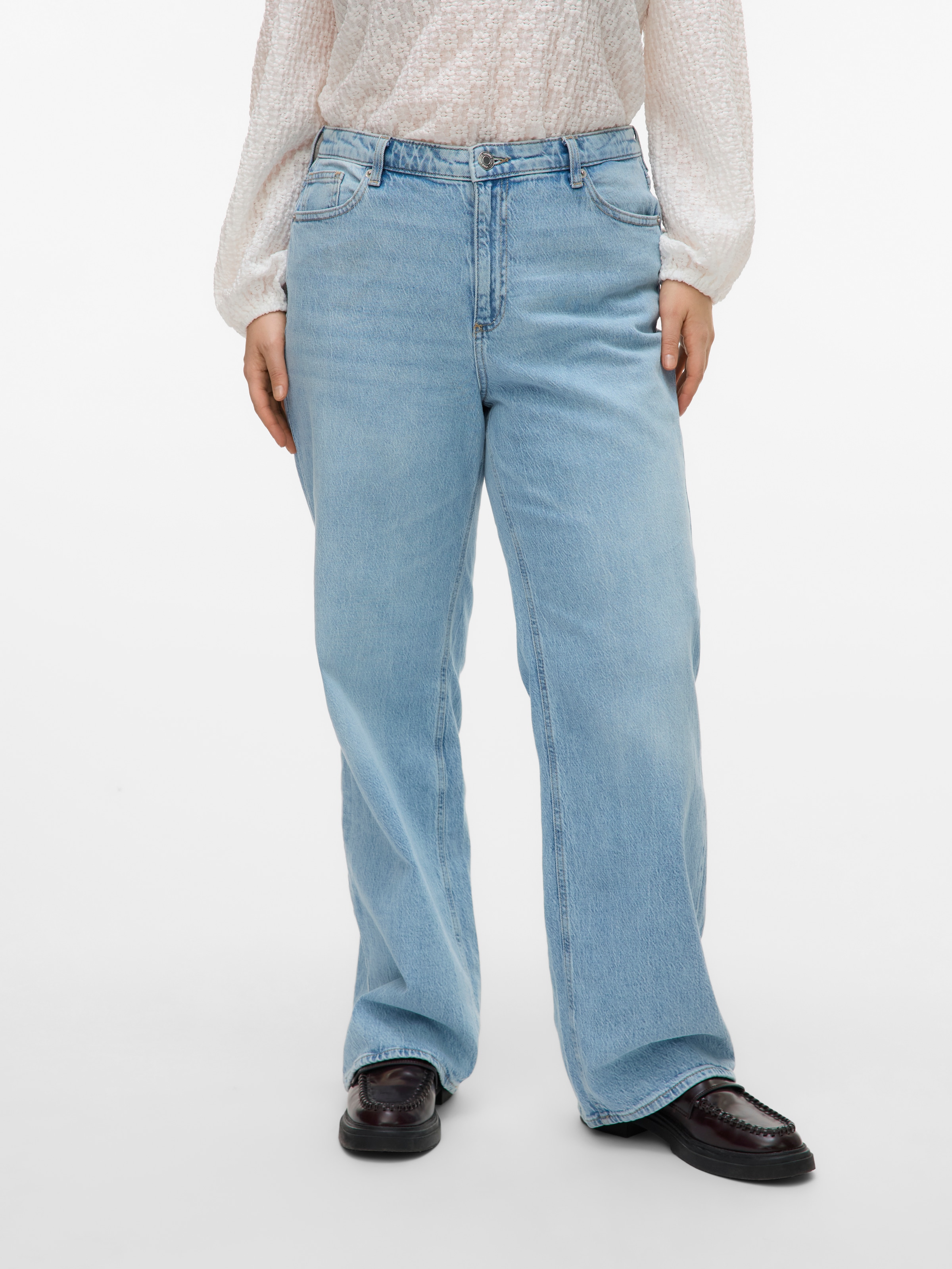 Vero Moda Curve High-waist-Jeans "VMCTESSA HR WIDE J RA339 GA CUR NOOS" günstig online kaufen