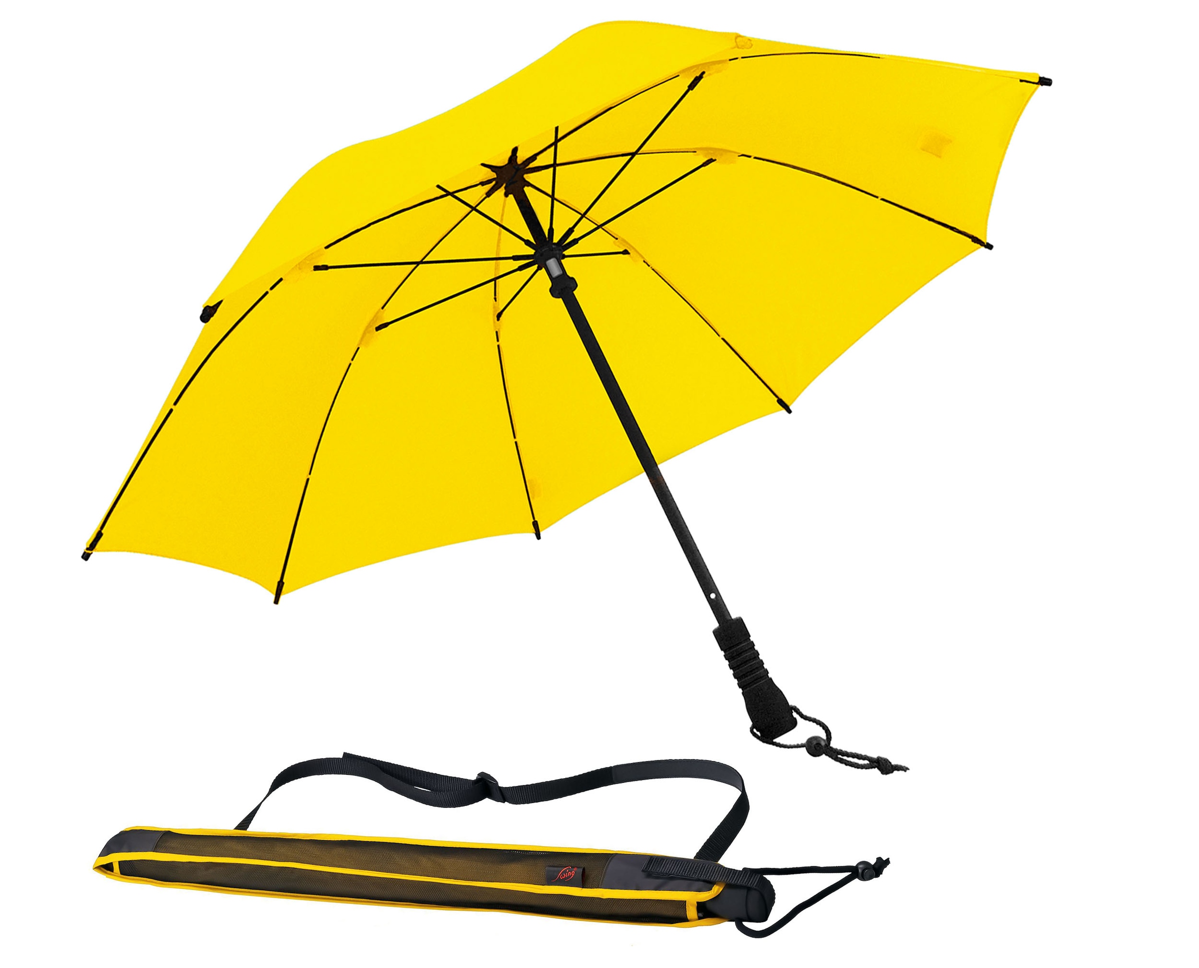EuroSCHIRM® Stockregenschirm »Swing«, geringes Gewicht, mit Schultertragegurt an der Hülle