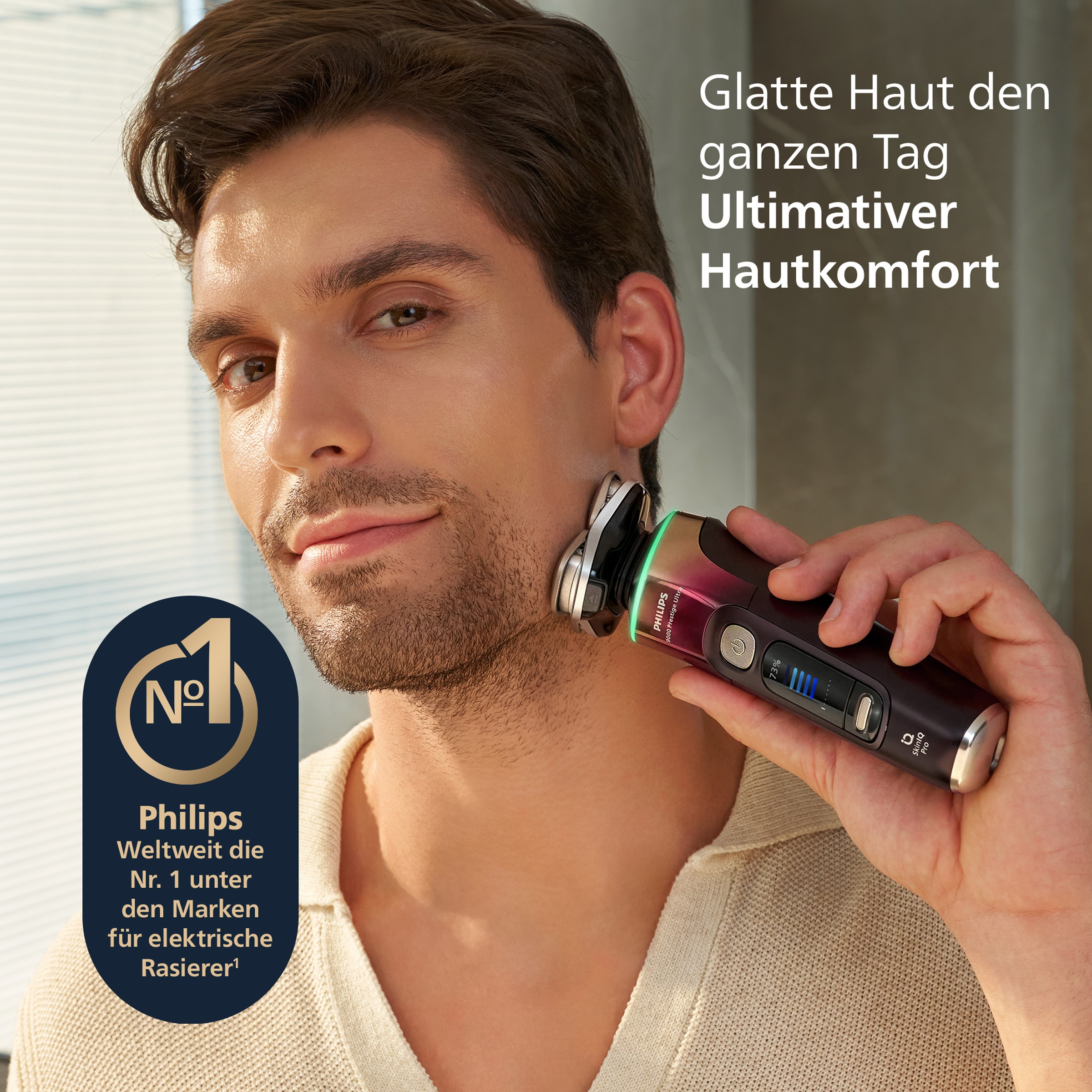 Philips Elektrorasierer »Series i9000 XP9407/37« 3 Stk. Aufsätze mit dem integrierten Präzisions-Bartstyler, inkl. Reinigungsstation