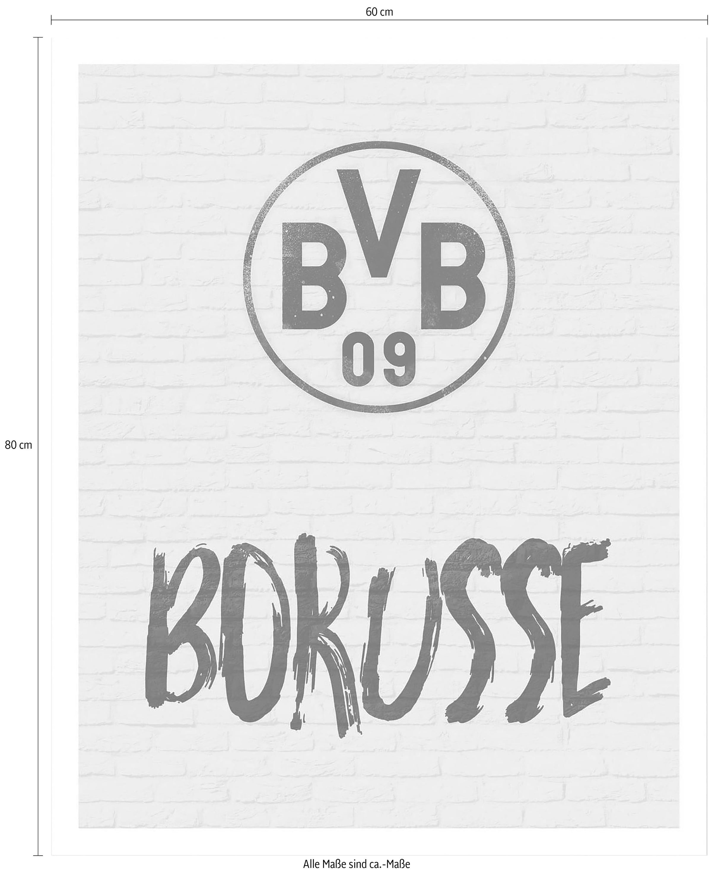 Wall-Art Poster »BVB Borusse Fußball Deko«, (Set), Poster ohne Bilderrahmen