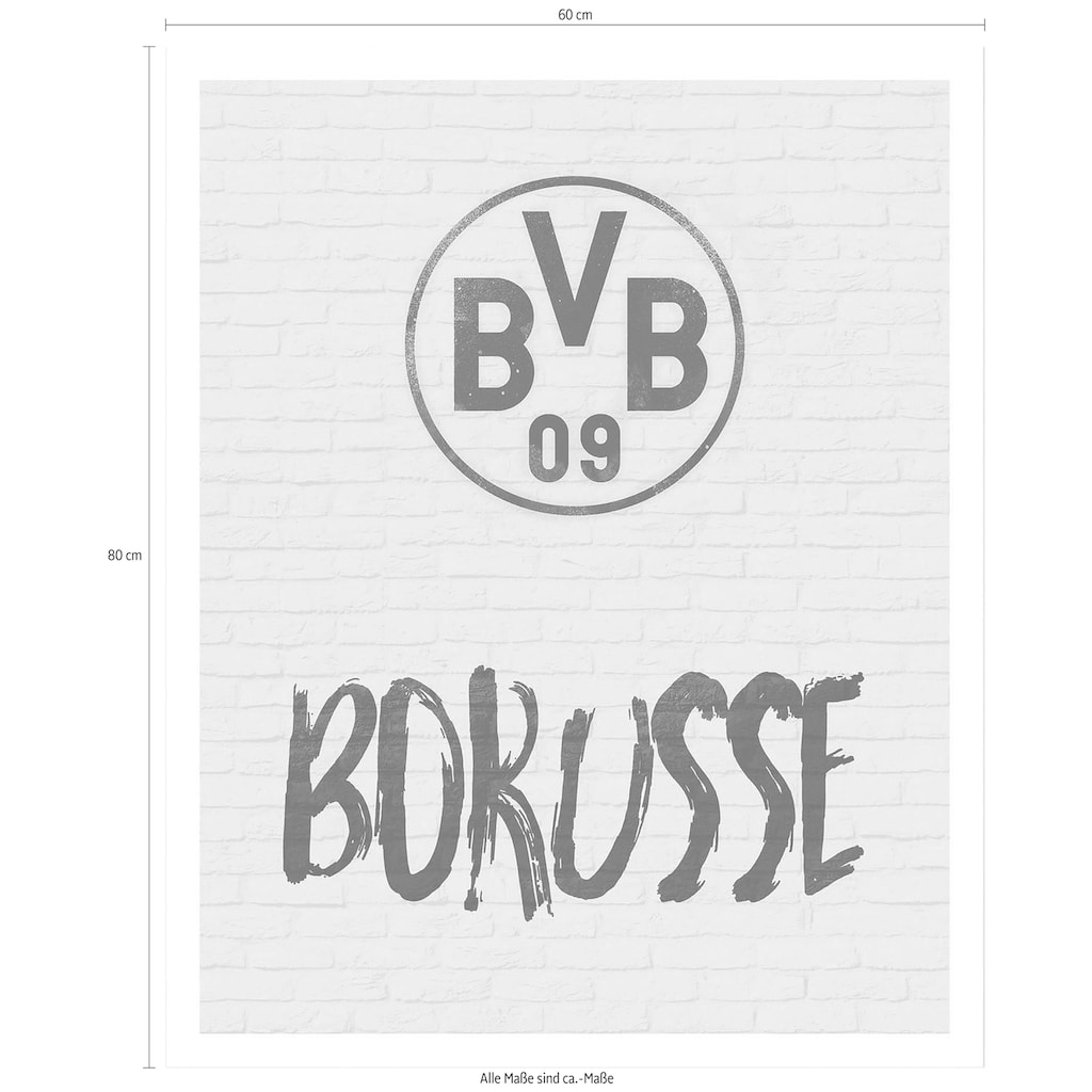 Wall-Art Poster »BVB Borusse Fußball Deko«, (Set), Poster ohne Bilderrahmen