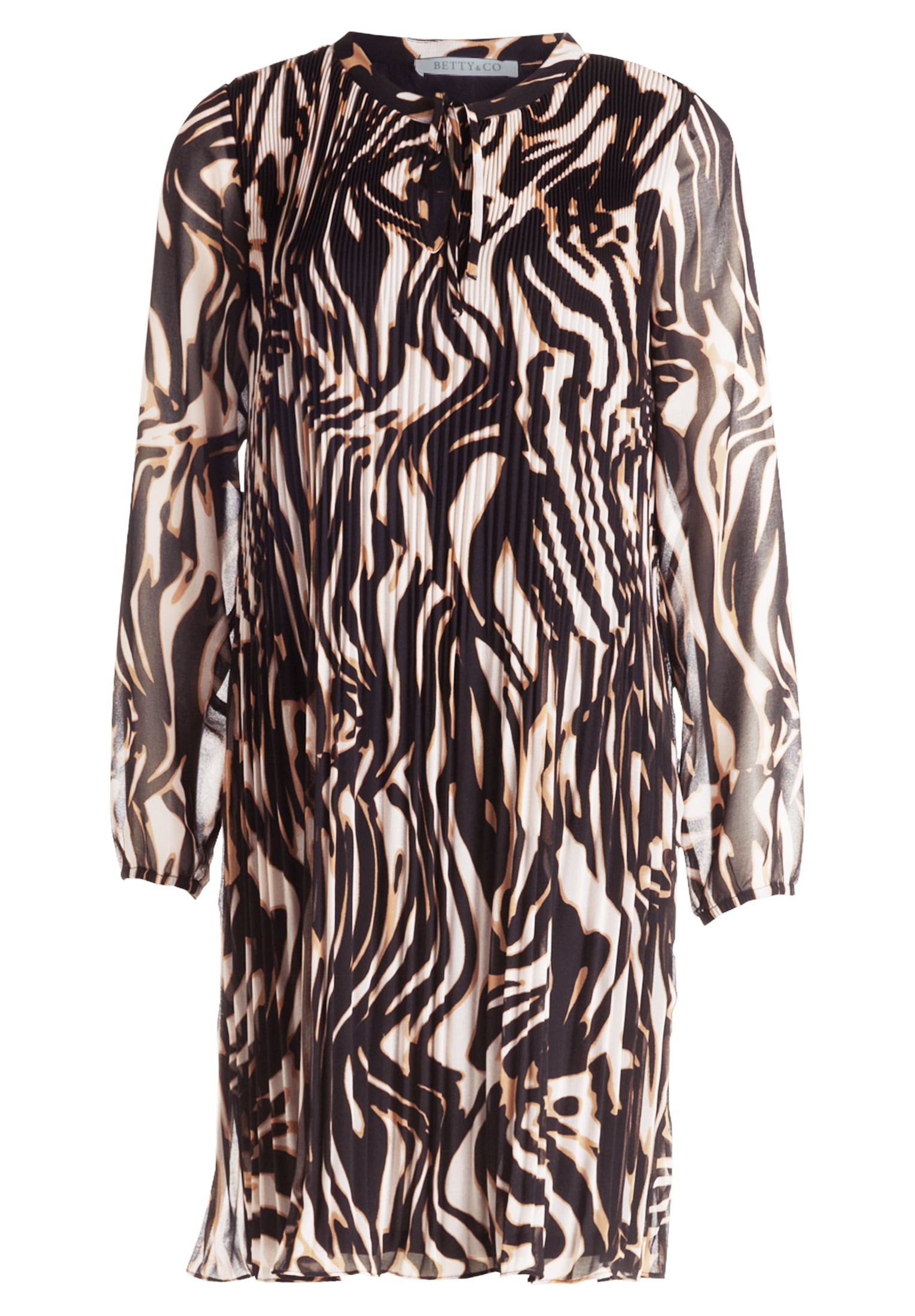 Betty&Co Plisseekleid »Damen Plisseekleid langarm« Ohne Tasche