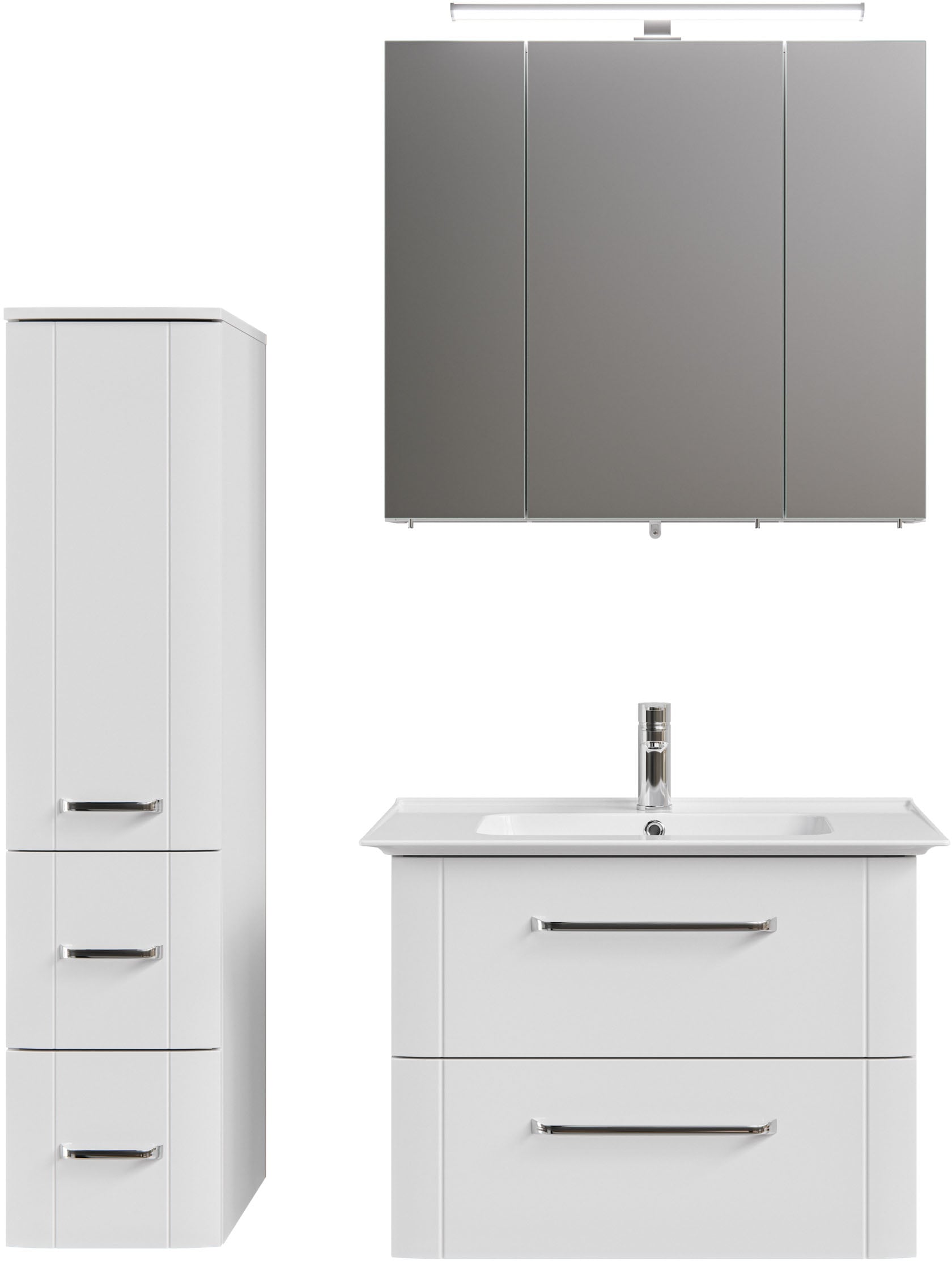 Saphir Badmöbel-Set "Badmöbel-Set Serie 3006 3-teilig Keramik-Waschtisch mi günstig online kaufen