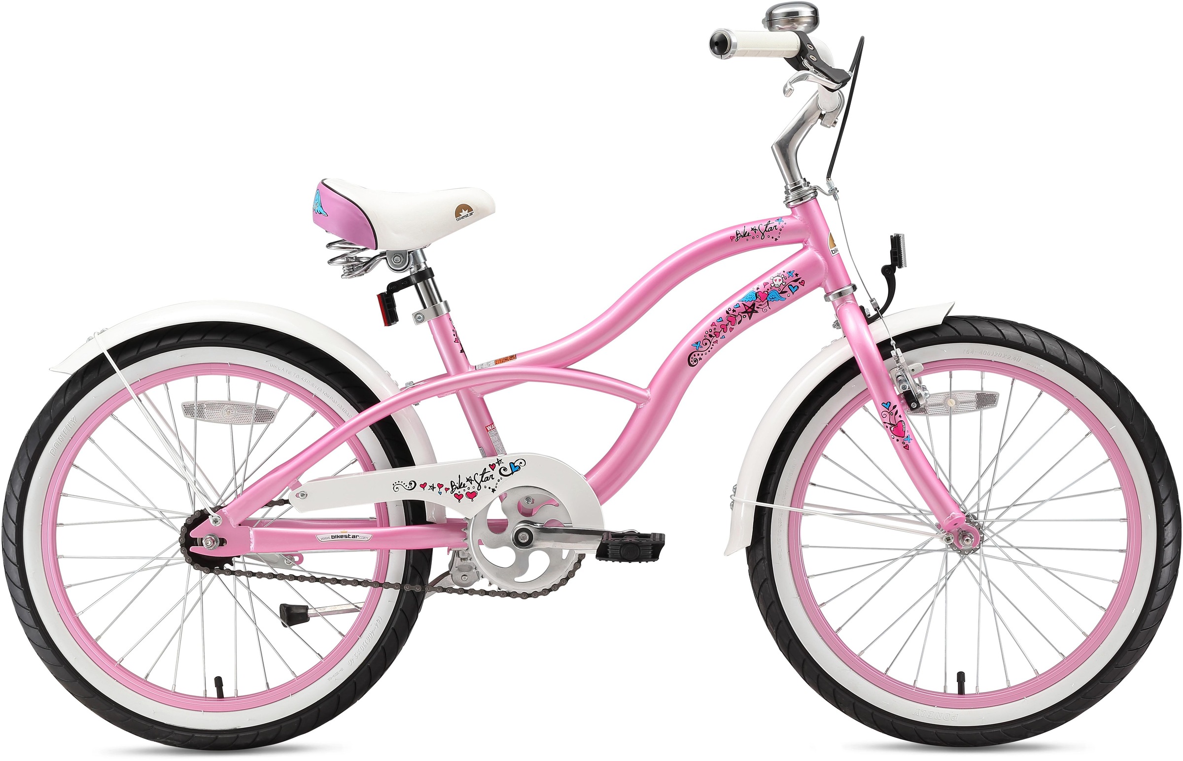 Bikestar Jugendfahrrad "Cruiser", 1 Gang, für Damen