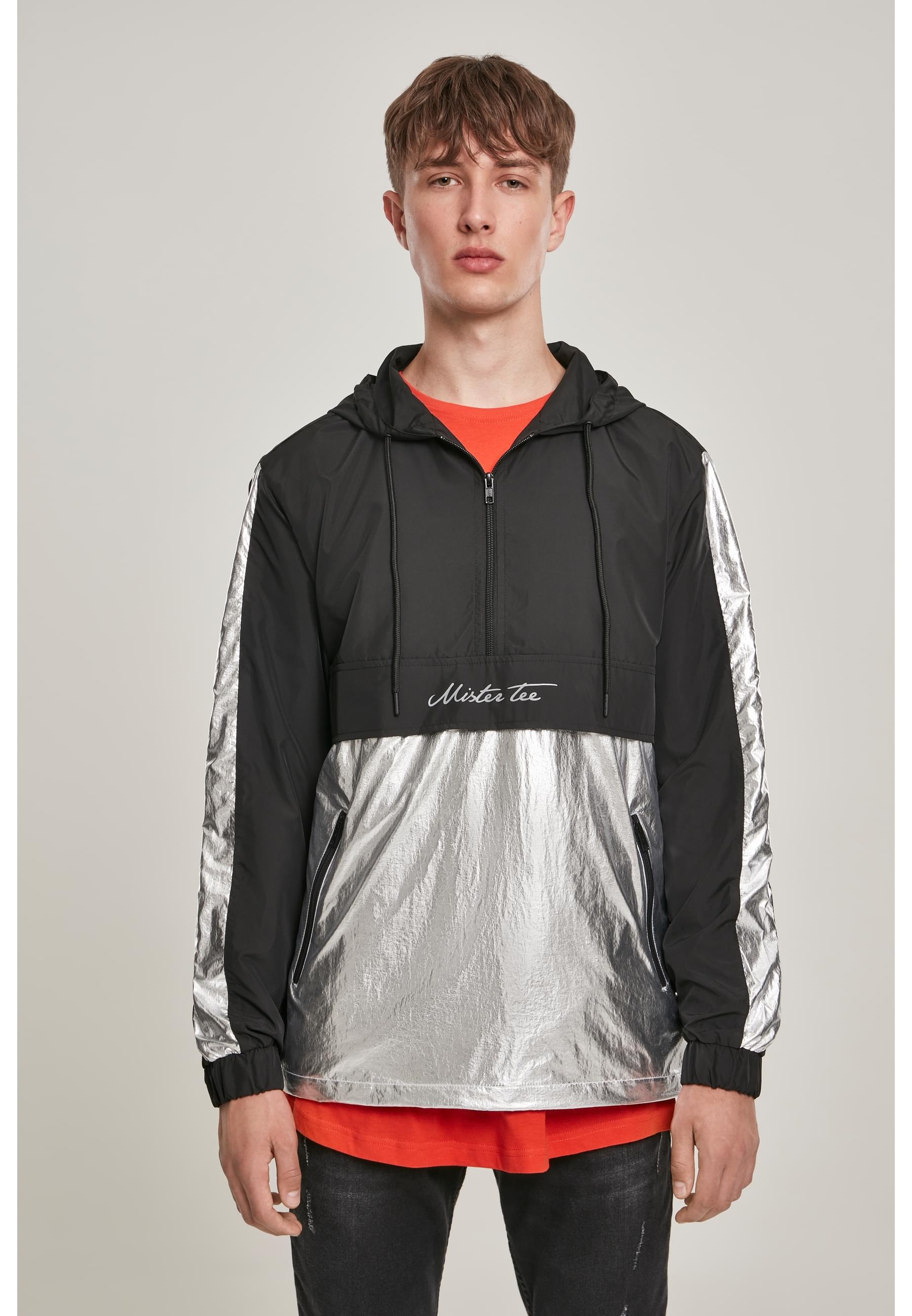 MisterTee Allwetterjacke »MisterTee Herren Reflective Mister Tee Windbreaker«, (1 St.), ohne Kapuze