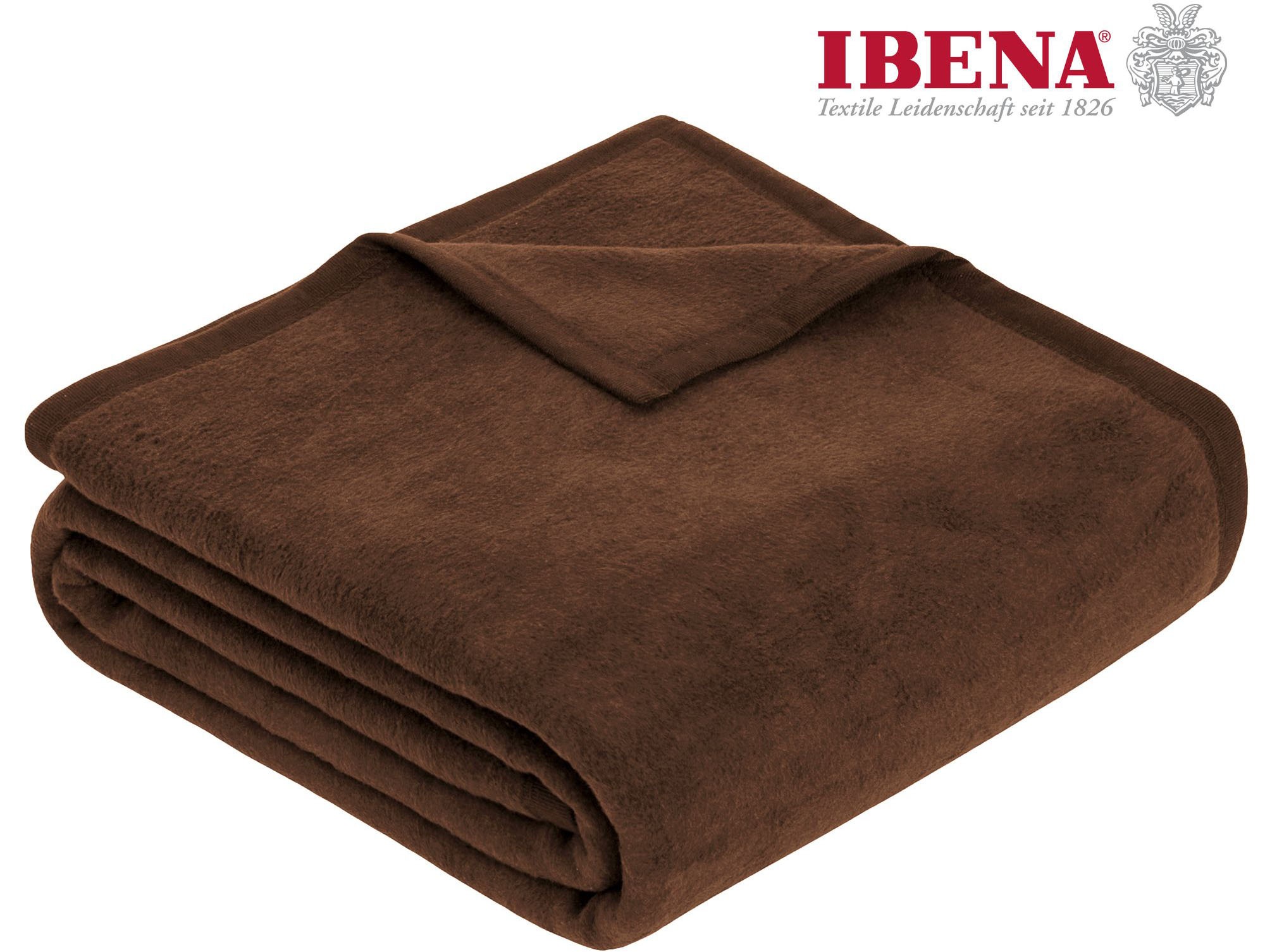 IBENA Wohndecke "Luxus" verschiedene Größen, uni, Kuscheldecke, Premium, made in Europe