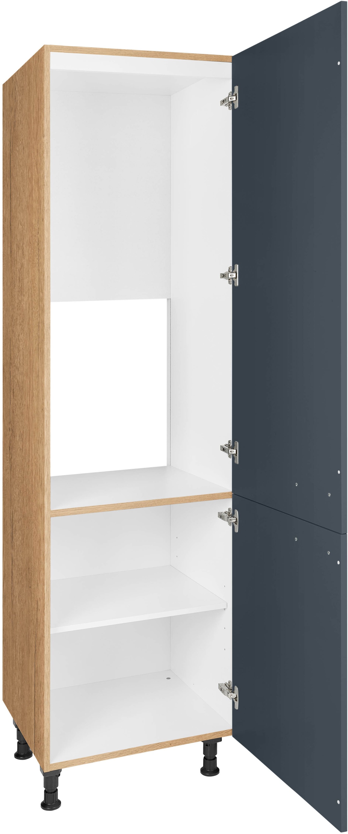 nobilia® Kühlumbauschrank »"Easytouch", mit zwei Türen und zusätzlichem Einlegeboden,«, vormontiert, Ausrichtung wählbar, Breite/Höhe: 60/216,6 cm