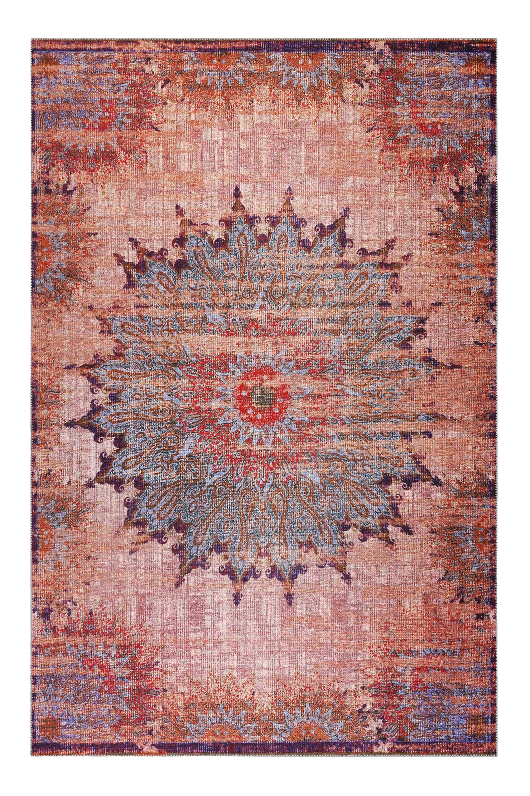 Wecon home Teppich »Rooftop« rechteckig 6 mm Höhe Vintage, Baumwolle, Kurzflor, Wohnzimmer, Schlafzimmer, Orient