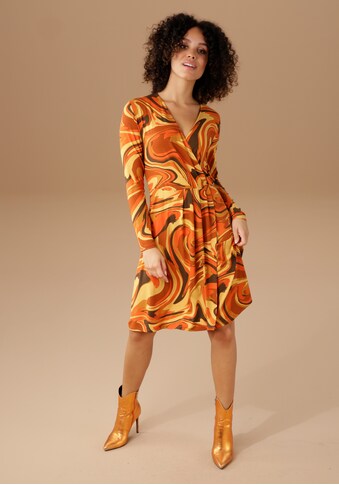 Aniston SELECTED Jerseykleid, in Wickel-Optik mit Zierring - NEUE KOLLEKTION kaufen