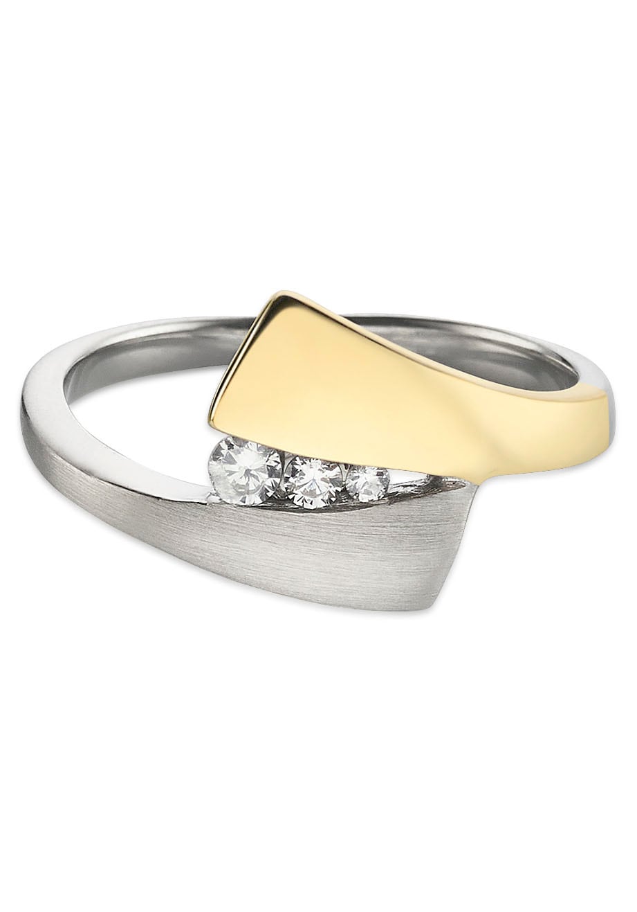 Bruno Banani Fingerring »Schmuck Geschenk Silber 925 Damenring«, mit Zirkonia (synth.)