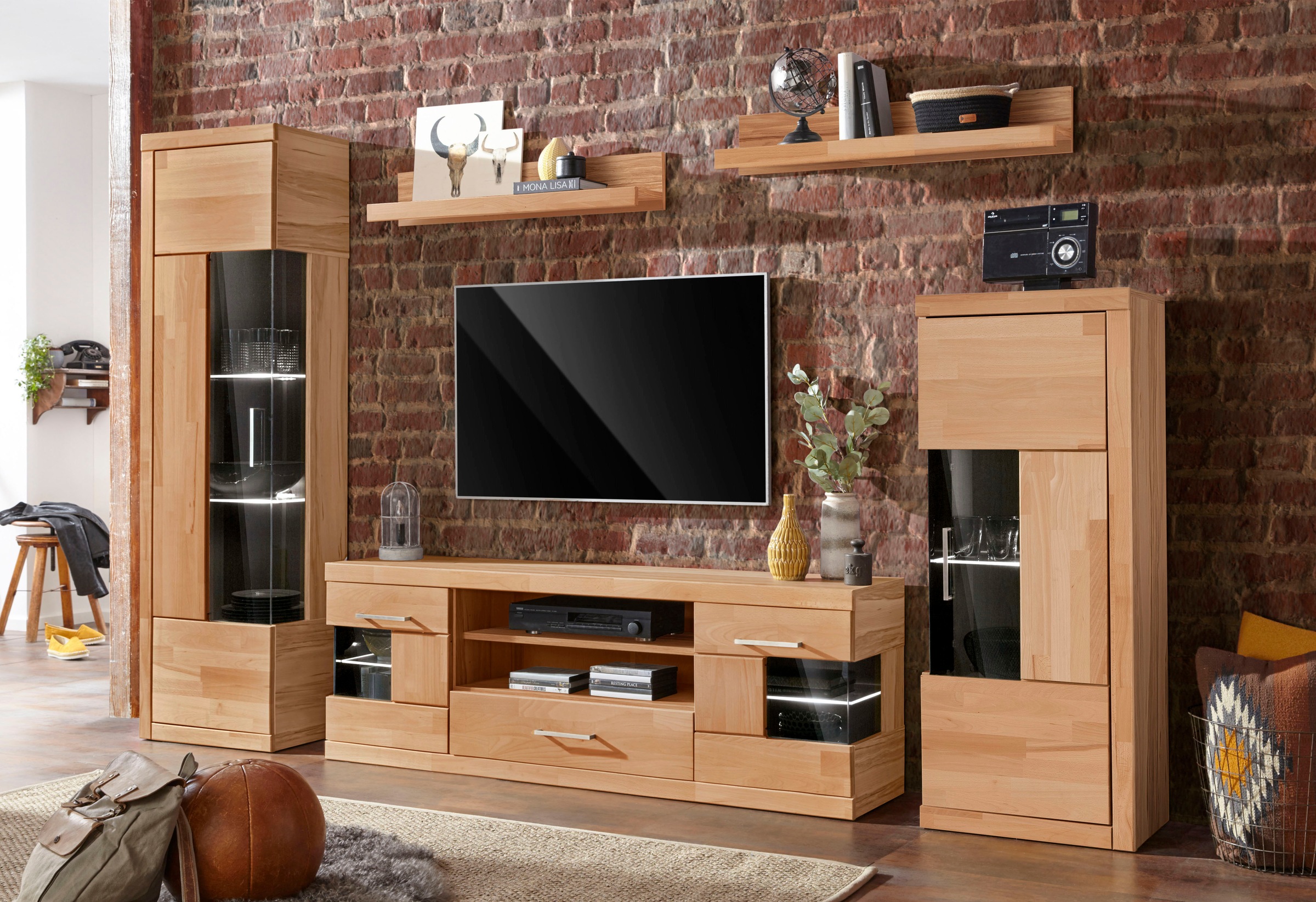 OTTO home Wohnwand "Ribe Wohnwand Set-5 St." Set, 5 Stk. tlg. günstig online kaufen