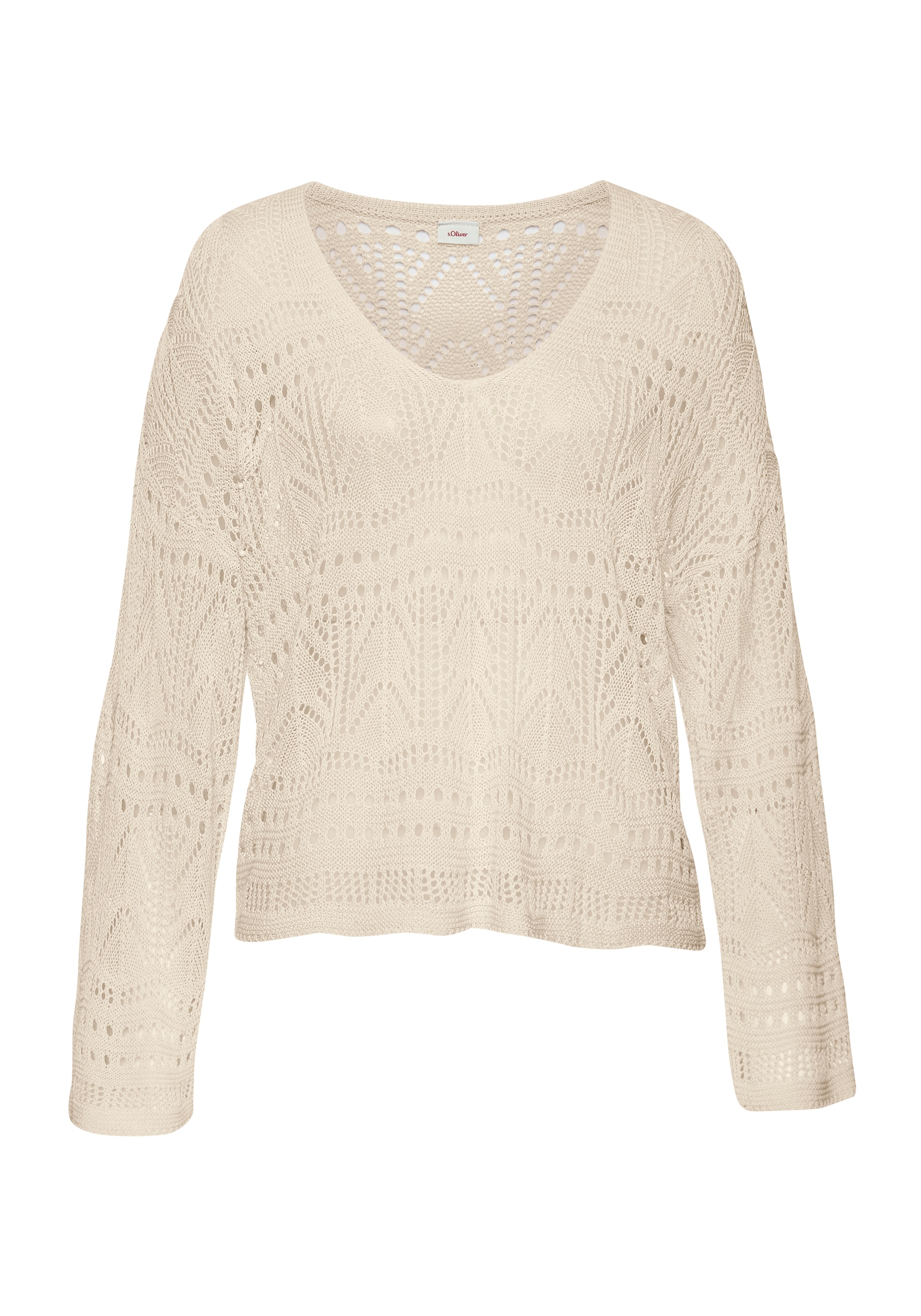 s.Oliver Strandpullover, mit semi-transparentem Ajourmuster, sommerlicher S günstig online kaufen