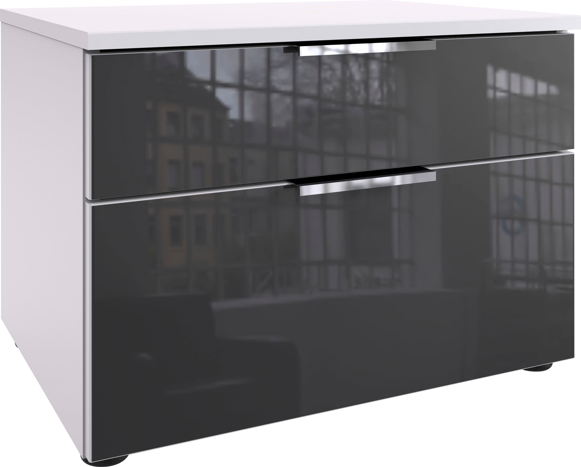 Wimex Nachtkommode "Level36 C by fresh to go", mit Glaselementen auf der Front, soft-close Funktion, 54cm breit