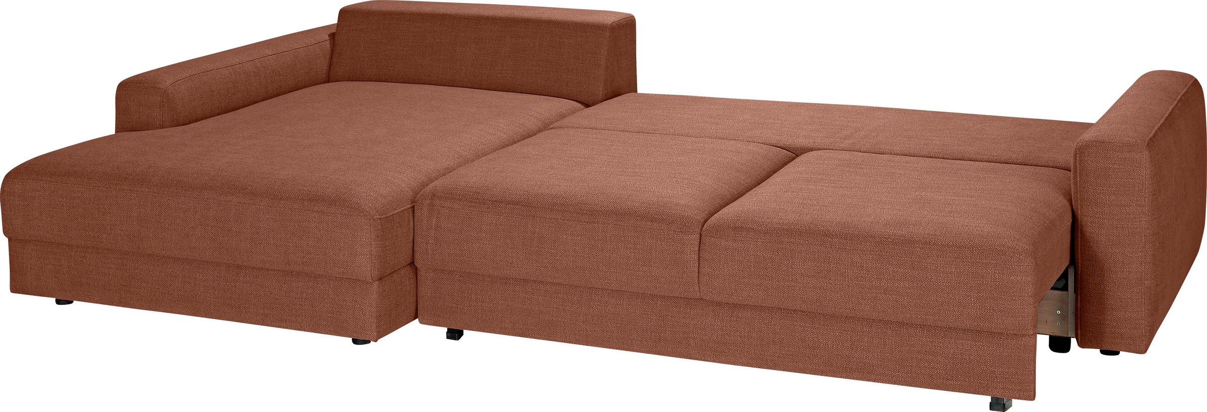 TRENDMANUFAKTUR Ecksofa »Bourbon II, hoher Sitzkomfort, extrabreite Recamiere für Relaxkomfort«, wahlweise mit Bettfunktion und Bettkasten, zeitlos und elegant, L-Form