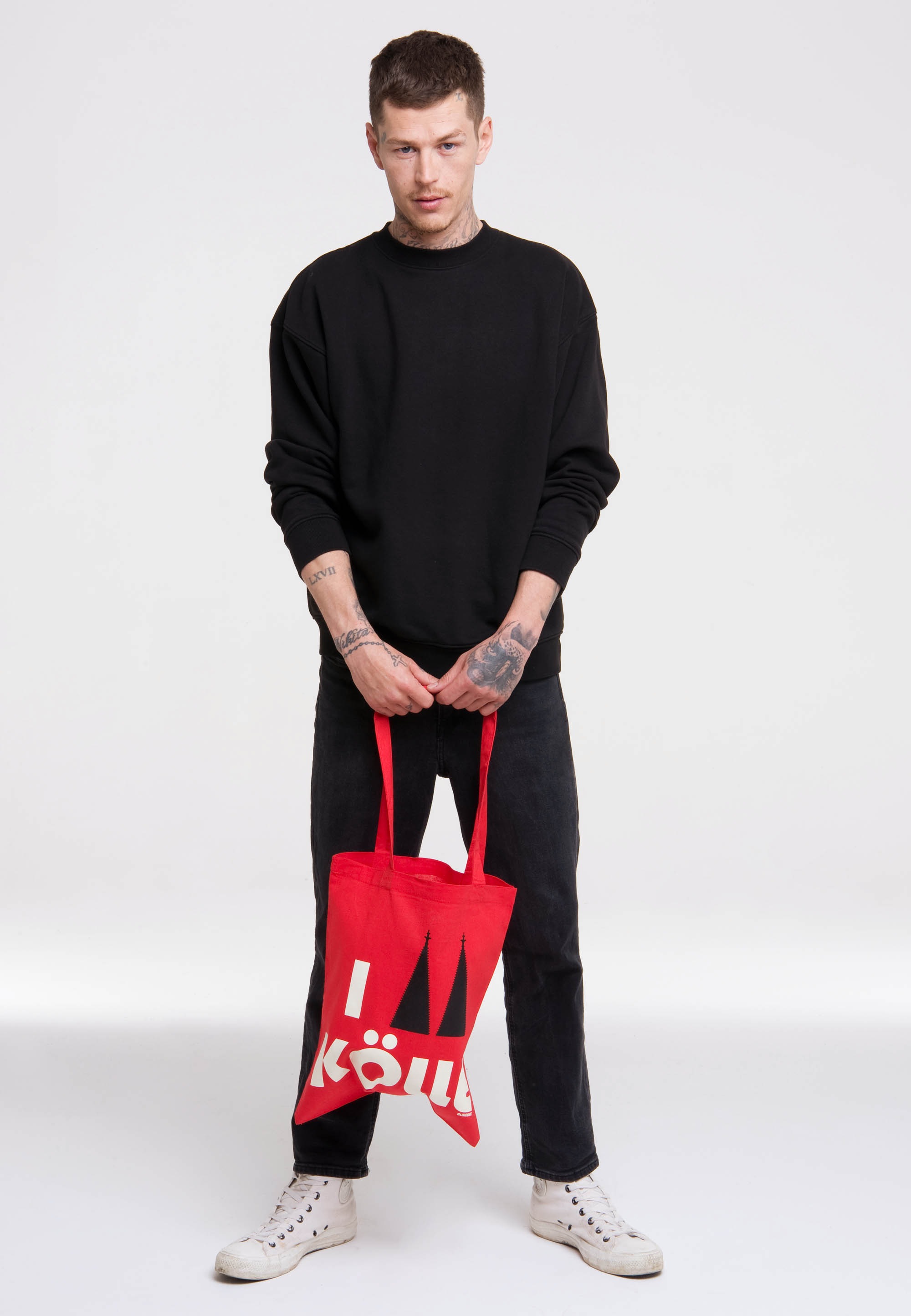LOGOSHIRT Henkeltasche »Baumwolltasche Köln Logo«, mit I Love Kölle-Print