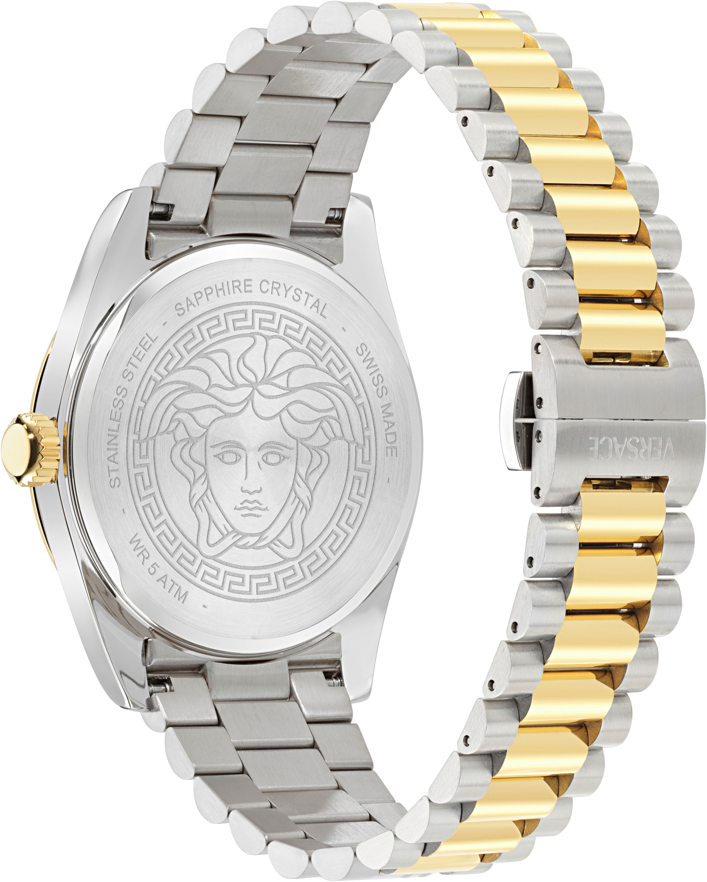 Versace Quarzuhr »MILLENYIUM GENT«, Armbanduhr, Herrenuhr, Swiss Made, Edelstahlarmband, analog, Datum
