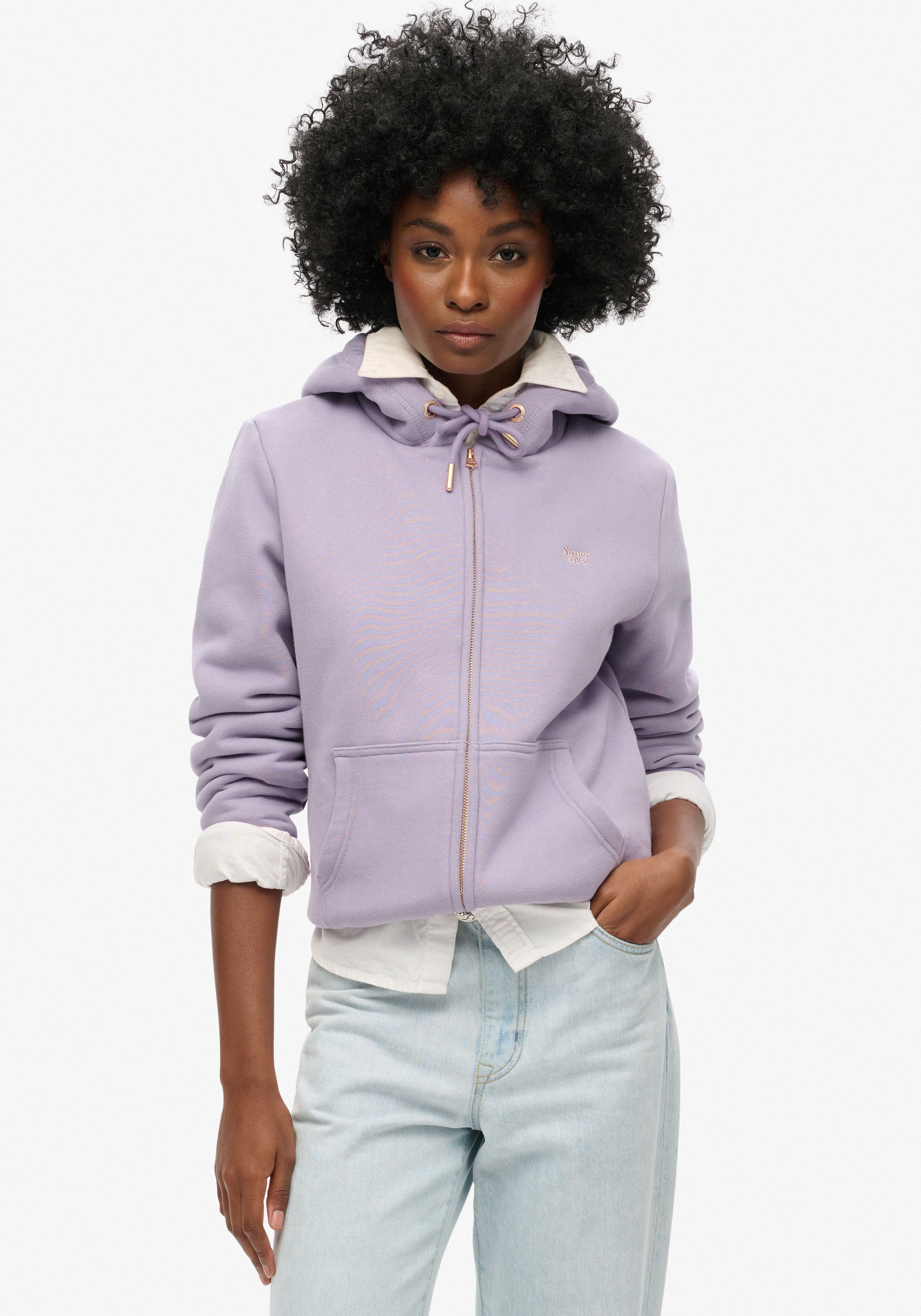 Superdry Kapuzensweatjacke "ESSENTIAL BORG LINED ZIP HOOD"