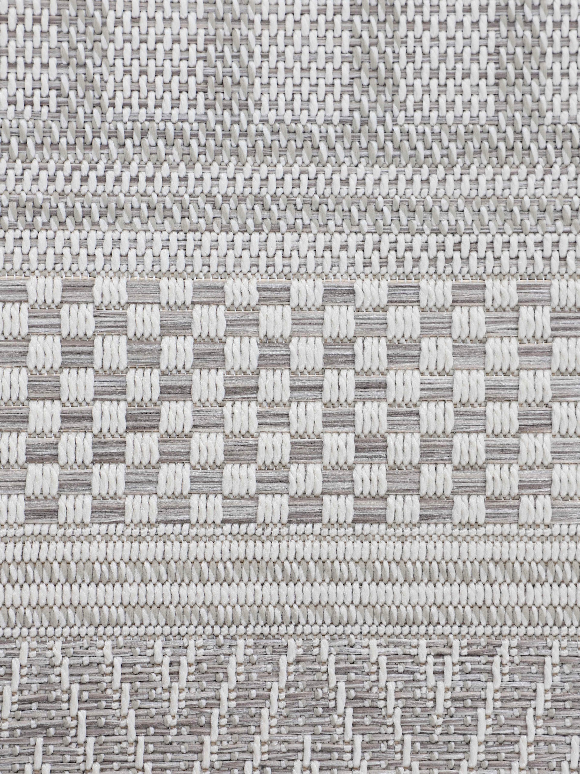 carpetfine Teppich »Boho 100«, rund, 4 mm Höhe, robustes Flachgewebe, Sisal Optik, UV-beständig, Außenbereich