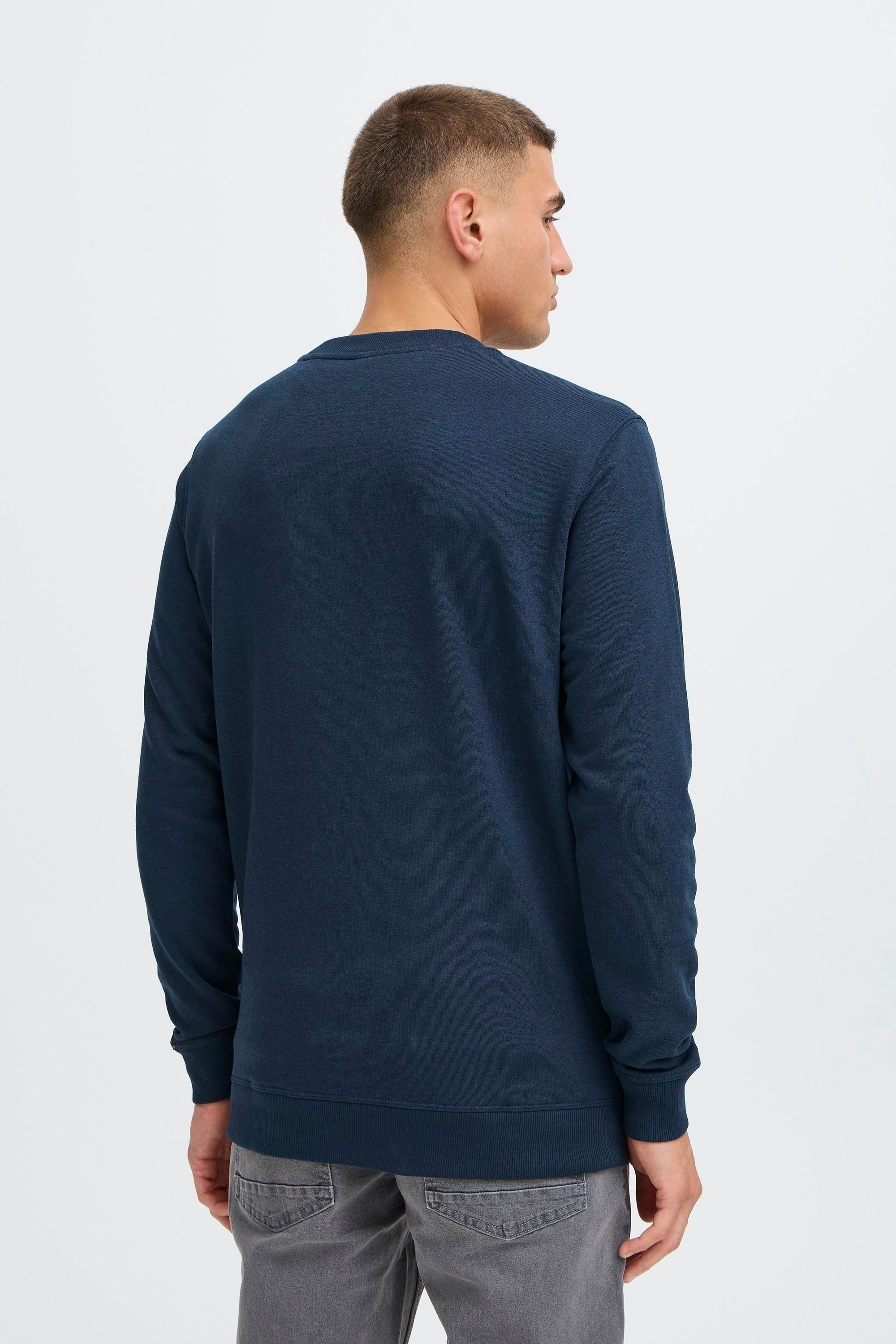 !solid Longpullover SOLID "Sweater SDAULA", Herren, Gr. XXL, blau (insignia blau), Obermaterial: 65% Polyester PES. 35% Baumwolle CO., Pullover Longpullover 3