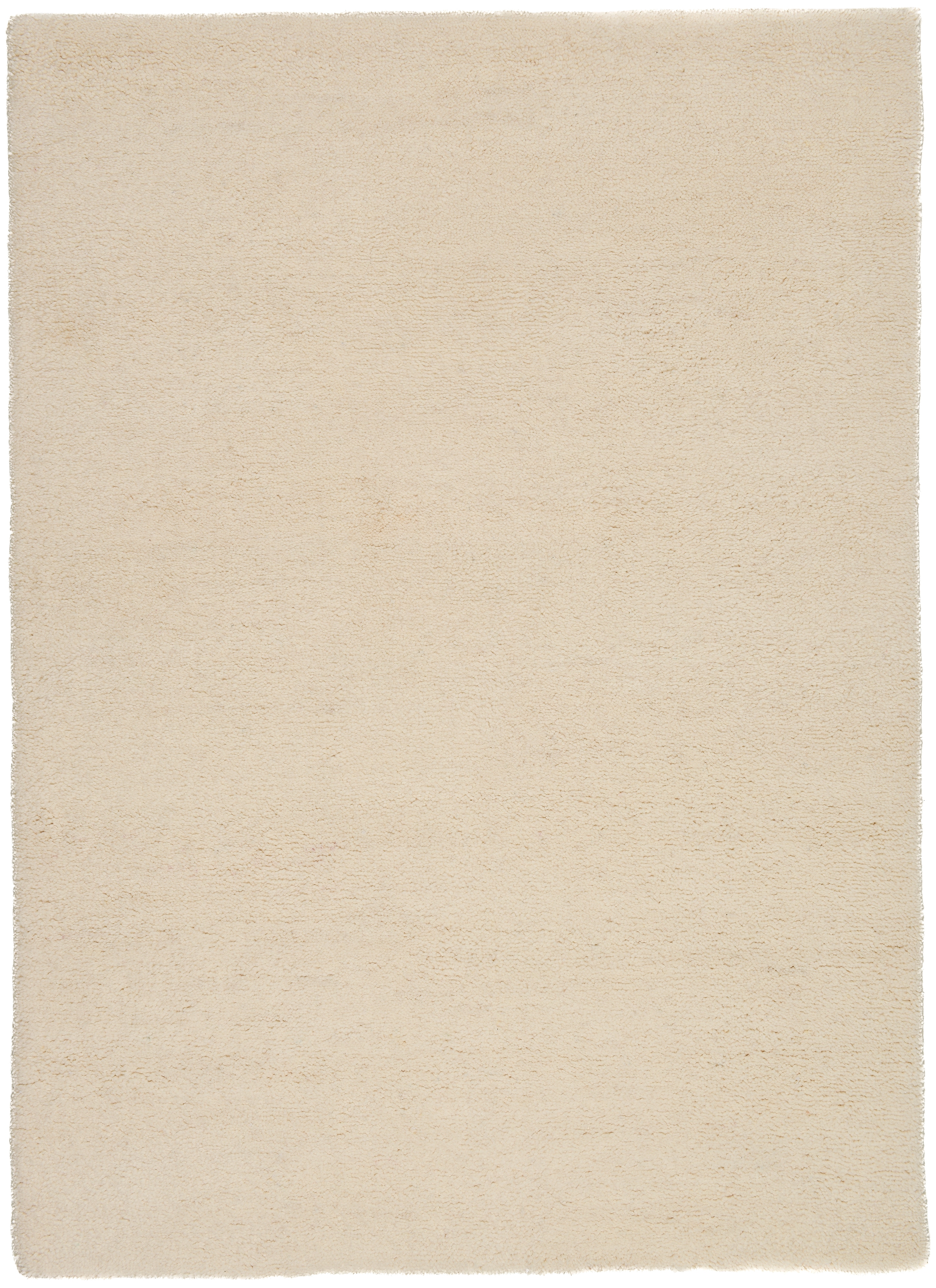 Wollteppich THEKO, B:300cm H:25mm L:400cm, beige, Wolle, Teppiche, "Hadj Uni", echter Berber Teppich, reine Wolle, meliert, handgeknüpft