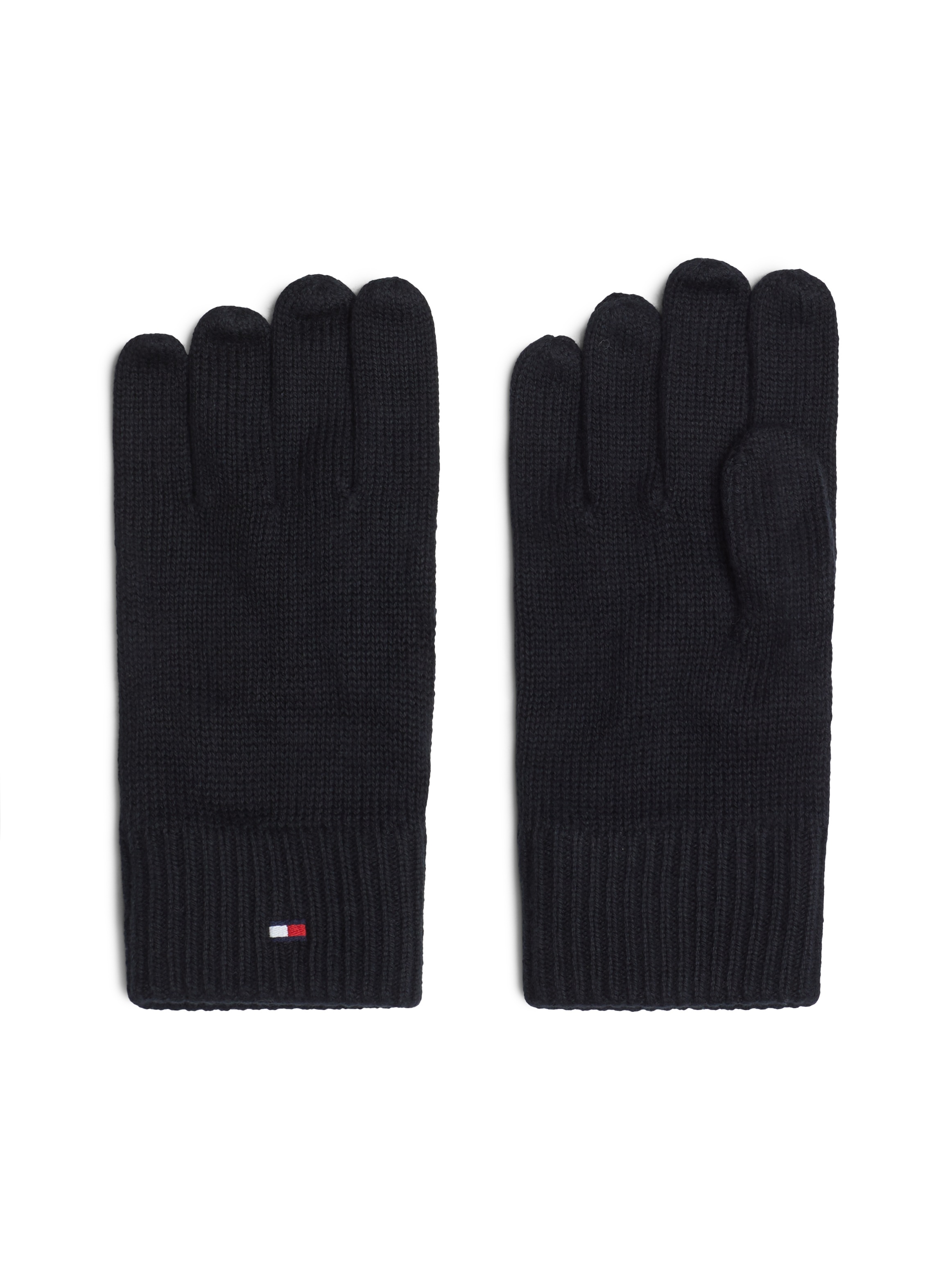 Tommy Hilfiger Strickhandschuhe »ESSENTIALS FLAG GLOVES«, mit Logostickerei