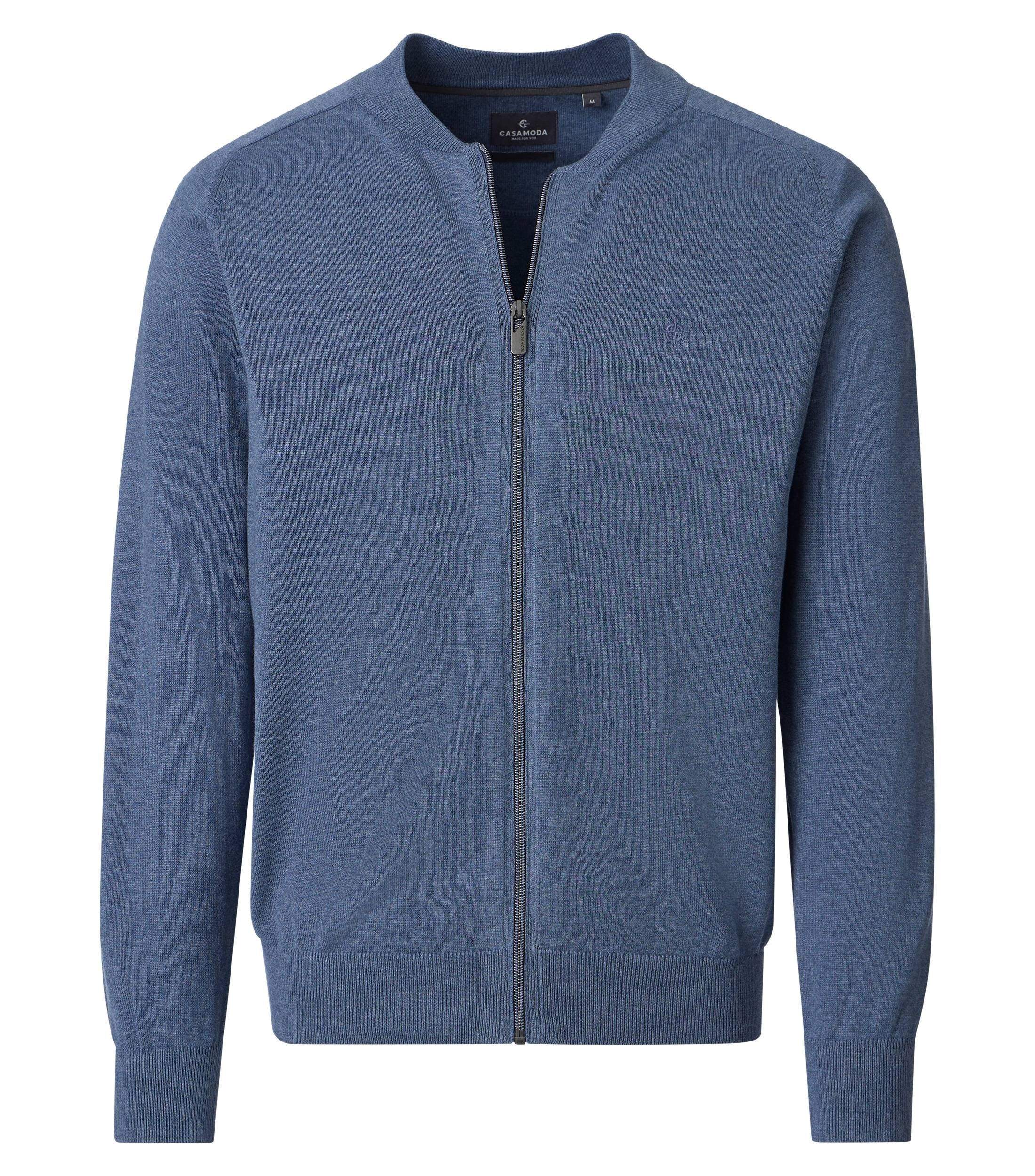 CASAMODA Strickjacke "Strickjacke" mit Reißverschluss und Blouson-Kragen