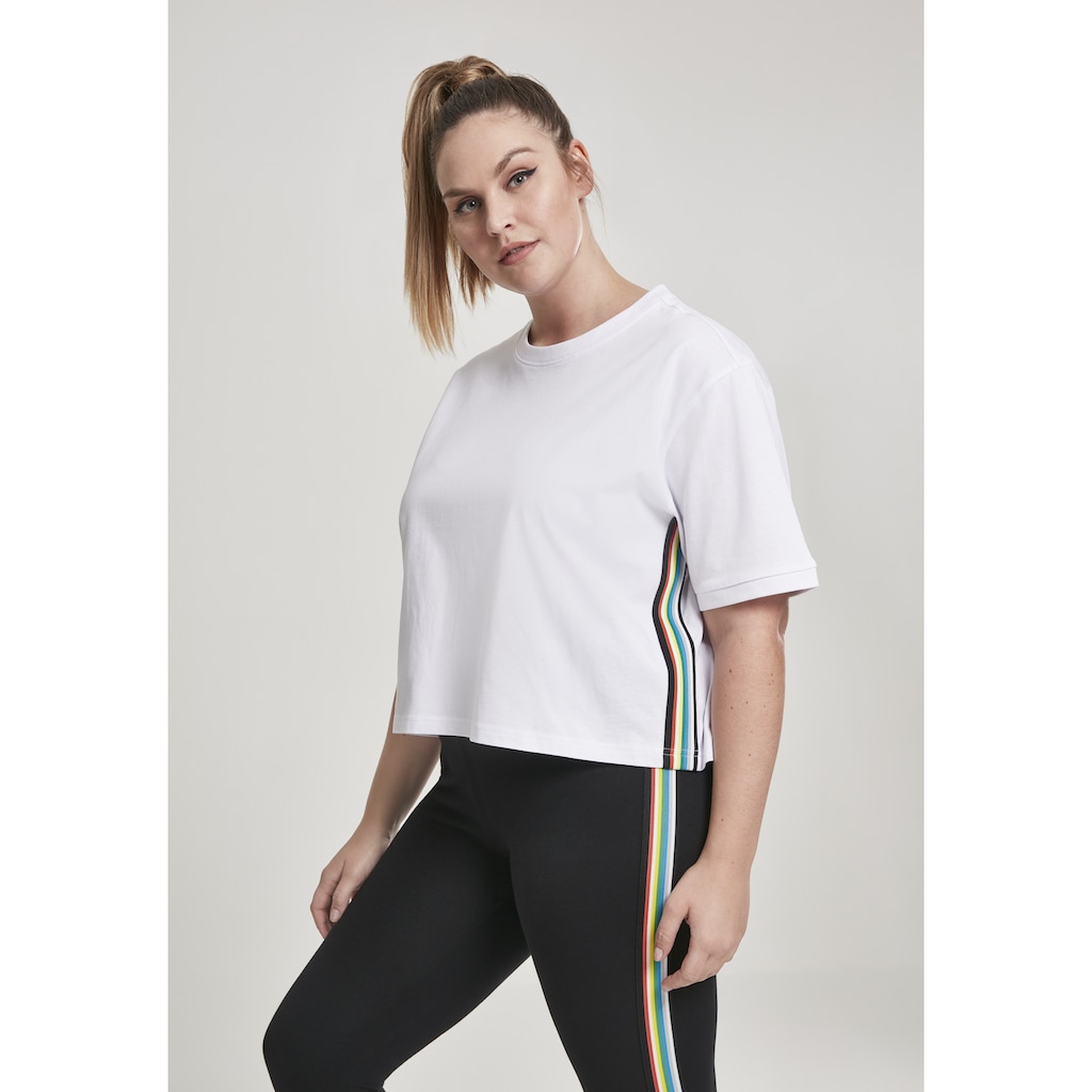 URBAN CLASSICS T-Shirt »Damen Ladies Multicolor Side Taped Tee« (1 tlg.) URBAN CLASSICS T-Shirt »Damen Ladies Multicolor Side Taped Tee« (1 tlg.)