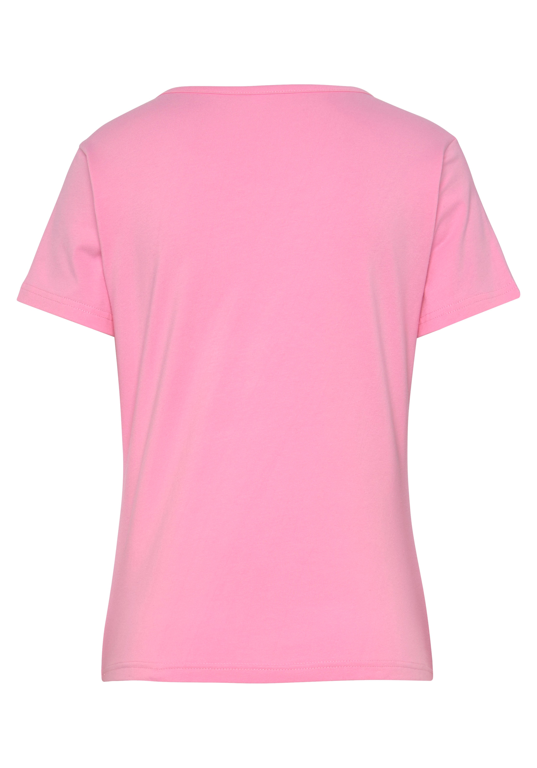 Vivance Kurzarmshirt, T-Shirt mit Stickerei, Loungewear