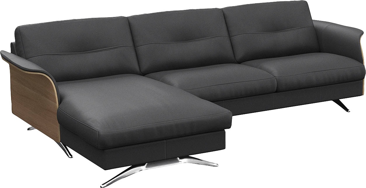 FLEXLUX Ecksofa »Glow bequem und komfortabel durch hochwertigen Sitzaufbau, L-Form«, Modernes skandinavisches Design