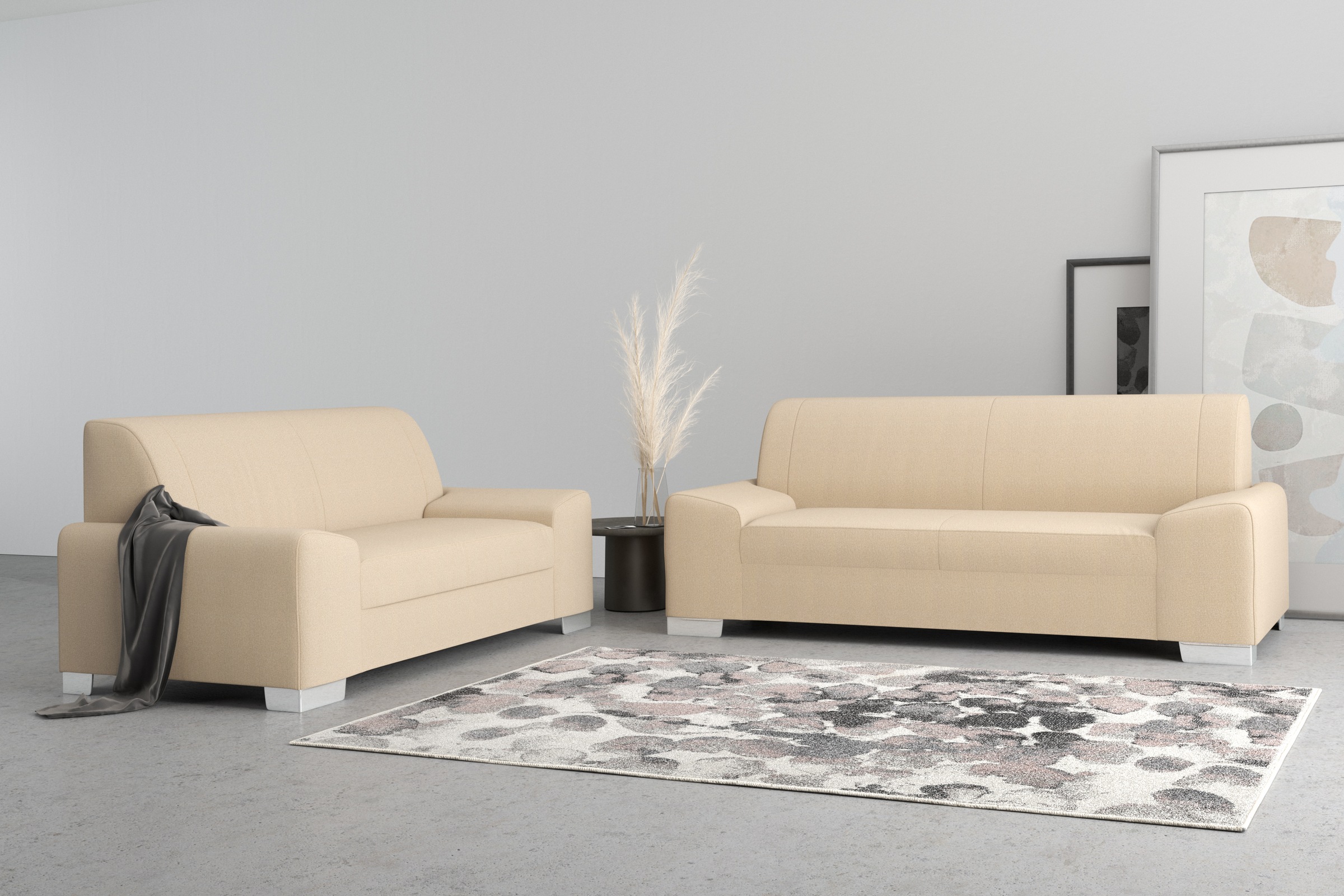 DOMO collection 2,5-Sitzer "Anzio kubisches Design, flache Armlehnen, Breit günstig online kaufen