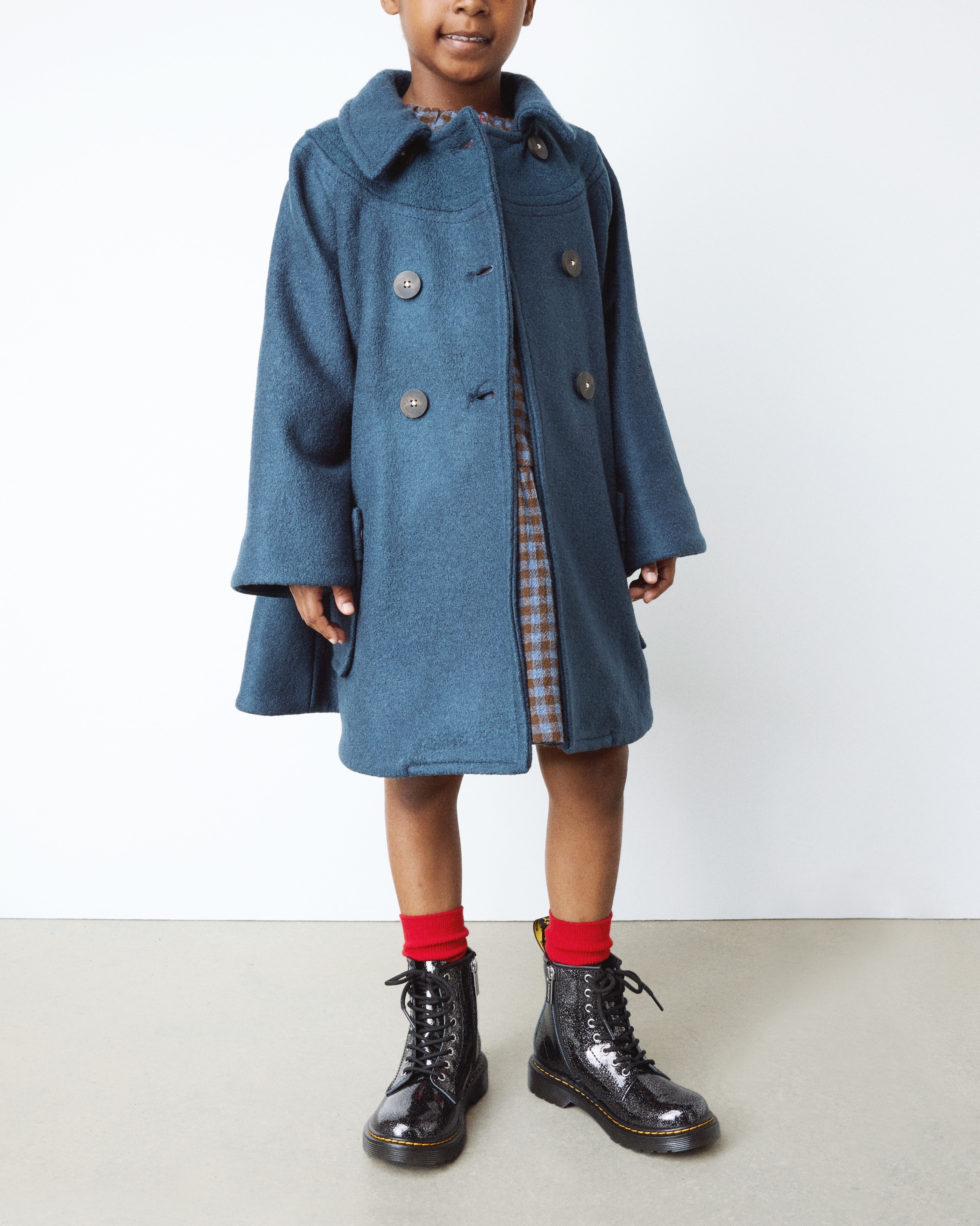 DR. MARTENS Schnürstiefel »8 Eye Boot ROMARIO«, Kinderschuh, Freizeitstiefel mit zusätzlichem Innenreißverschluss