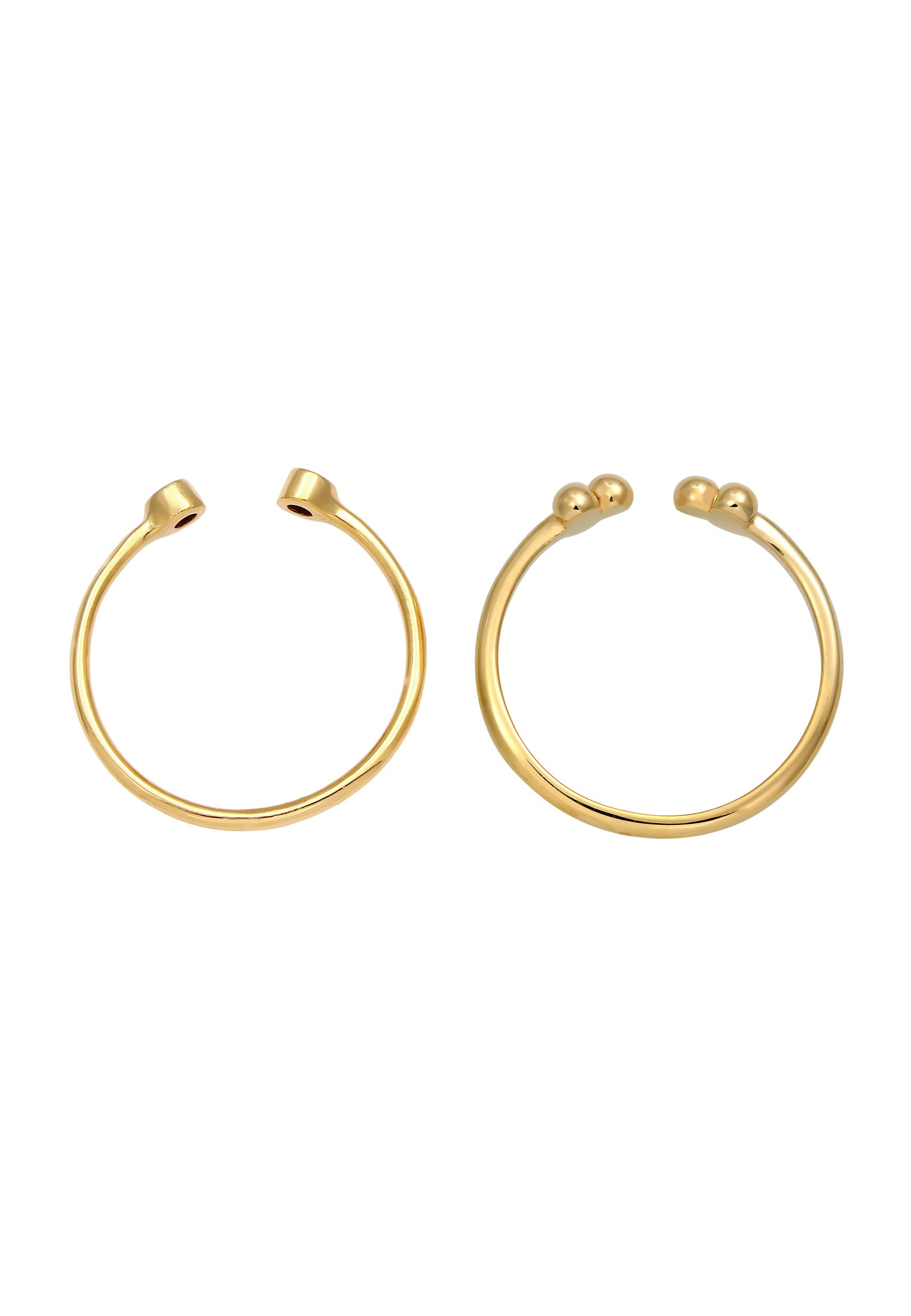 Elli Solitärring »Kristall Kugel Elegant Offen Ring Set 925 Silber«