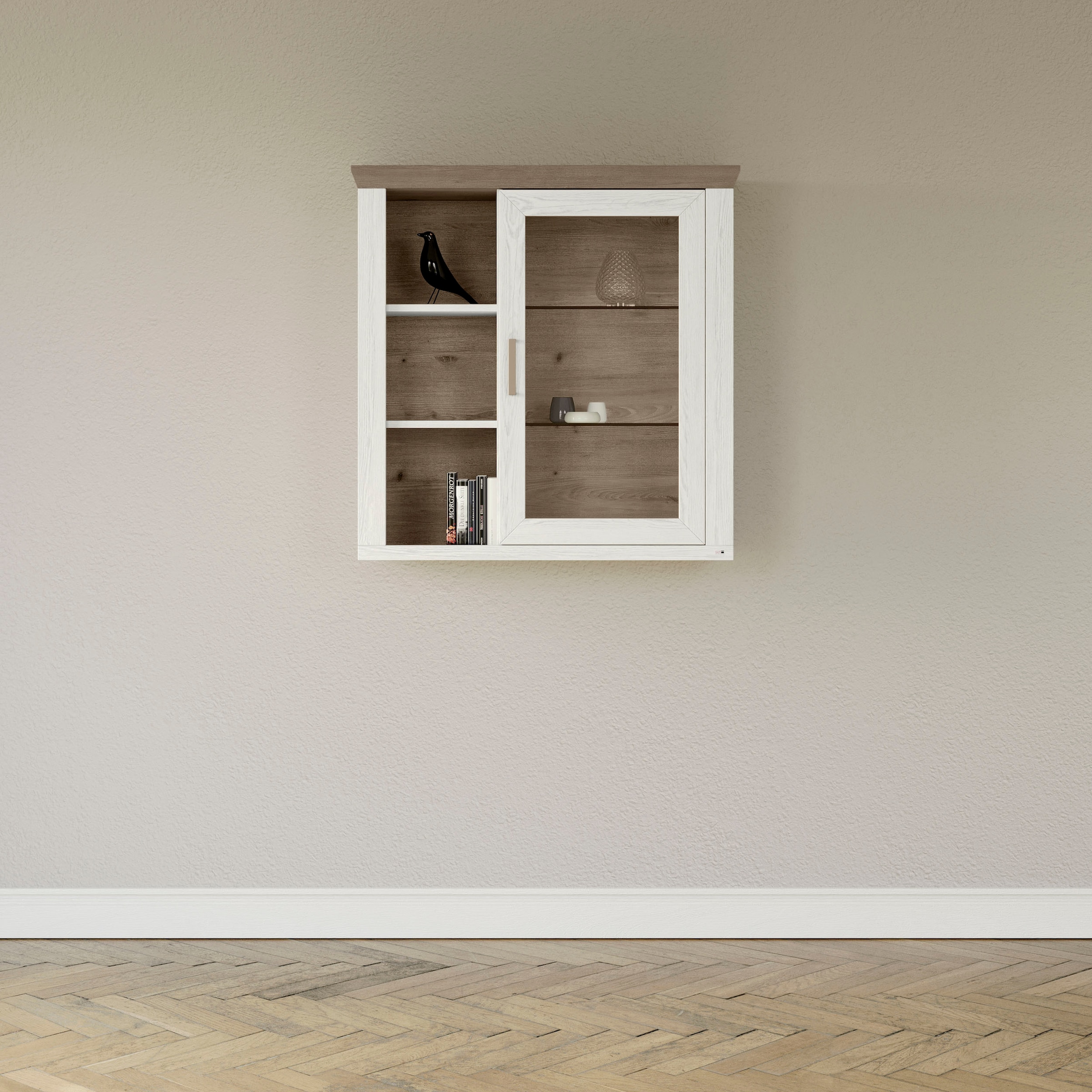 set one by Musterring Hängeschrank "York" Typ 21, mit Glastür, offene Fäche günstig online kaufen
