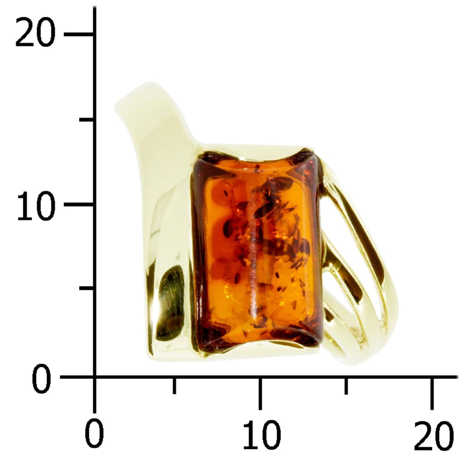 Fingerring OSTSEE-SCHMUCK "- Astrid - Gold 333/000 - Bernstein" Gr. 62, gold (gold 333, goldfarben, gelb), Fingerringe, Damen, 62, Fingerring 6