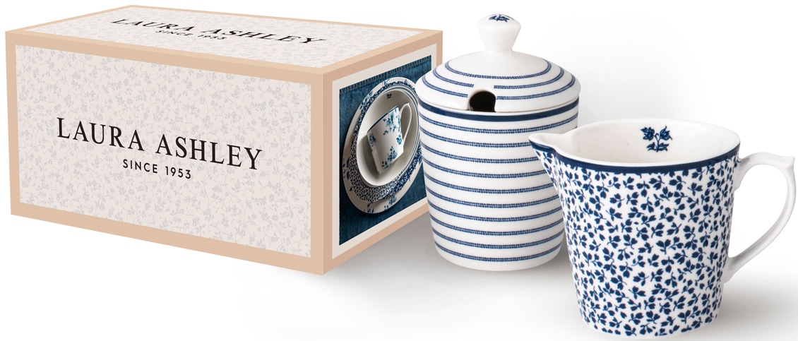 LAURA ASHLEY BLUEPRINT COLLECTABLES Milch- und Zuckerset »Candy Stripe & Floris«, (Set, 2 tlg., Milch- und Zuckerset)