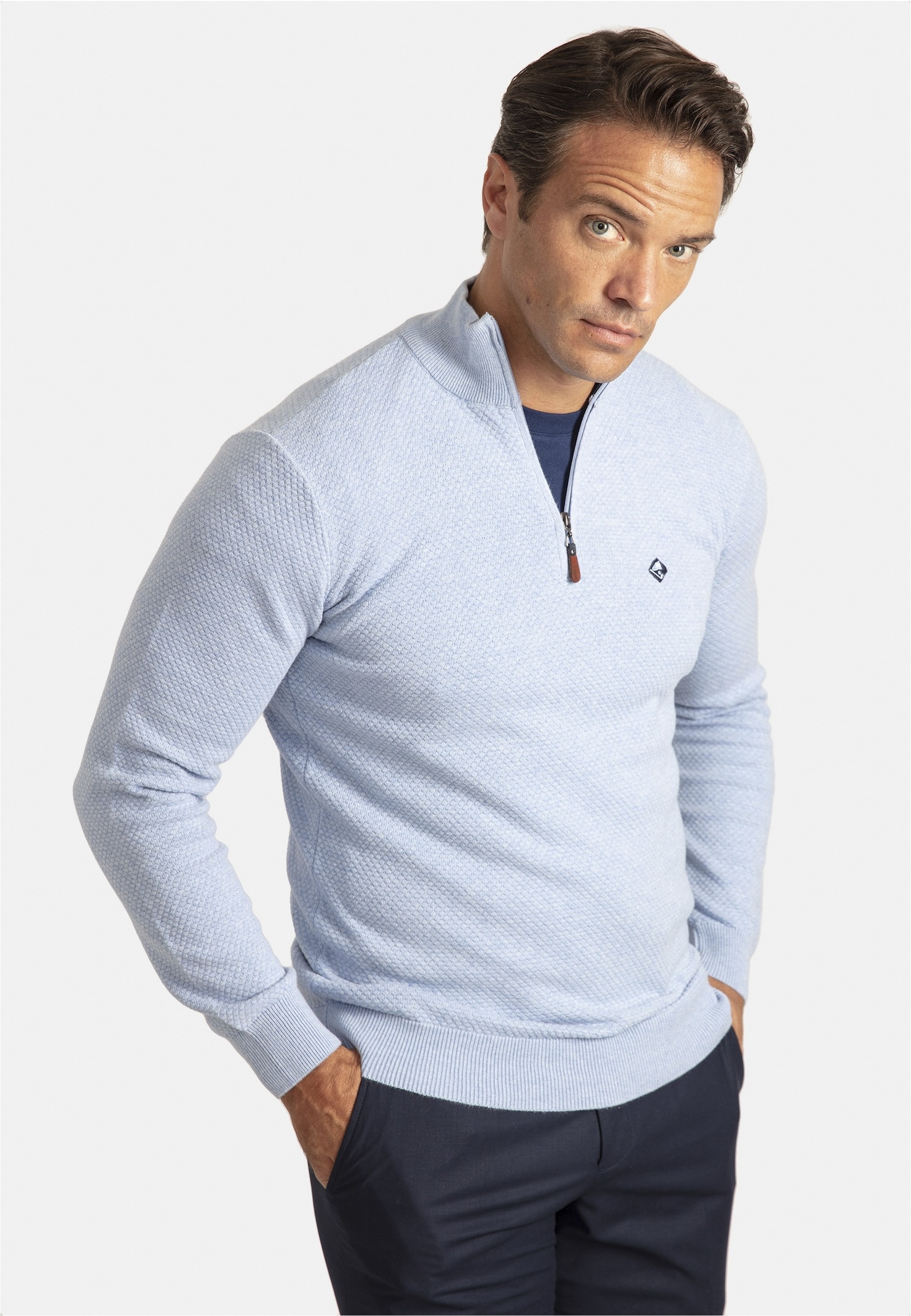 SIR RAYMOND TAILOR Strickpullover »Sochi«, mit stilvollem Half-Zip