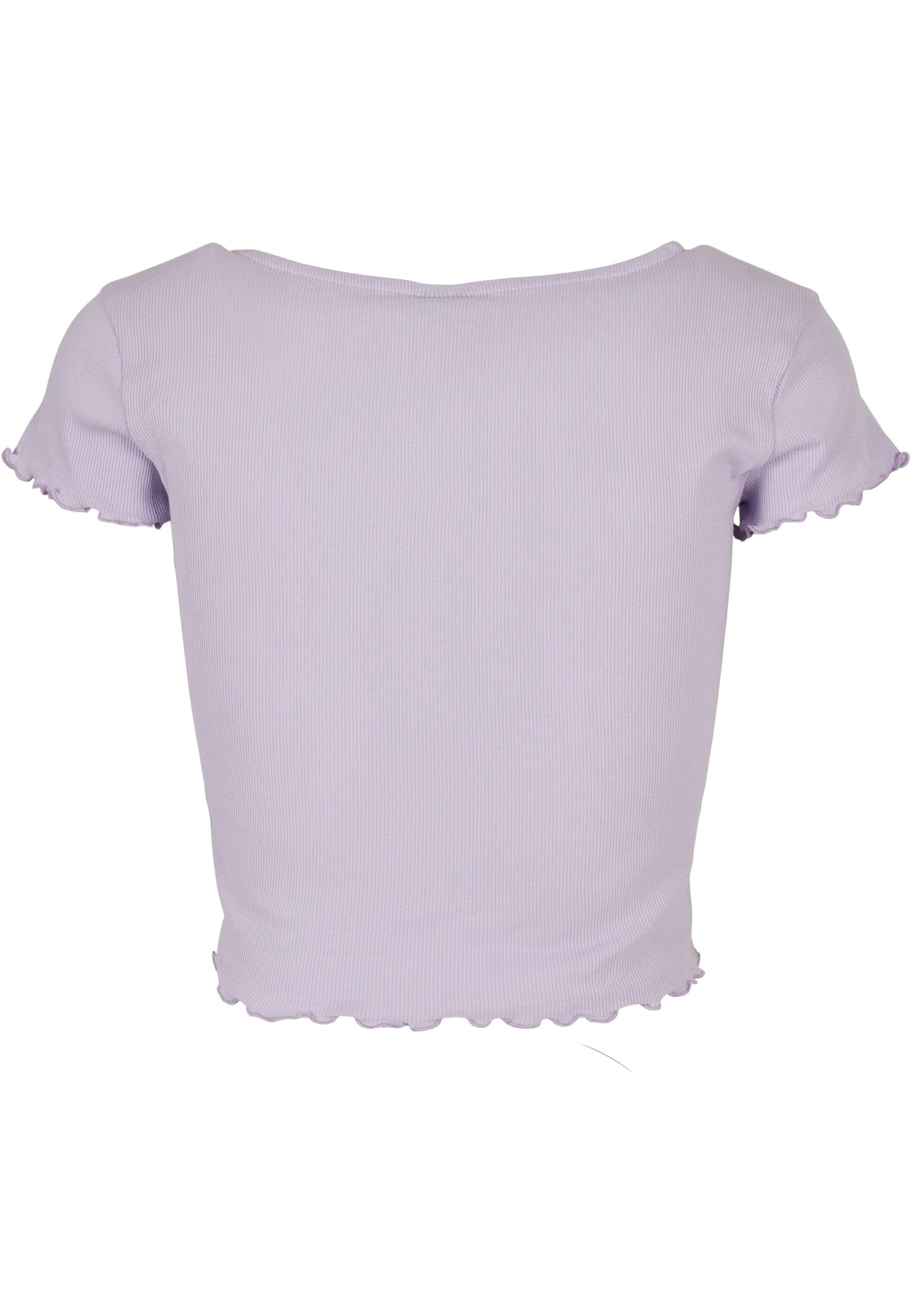 URBAN CLASSICS Kurzarmshirt »Urban Classics Damen Ladies Cropped Button Up Rib Tee«, (1 tlg.)