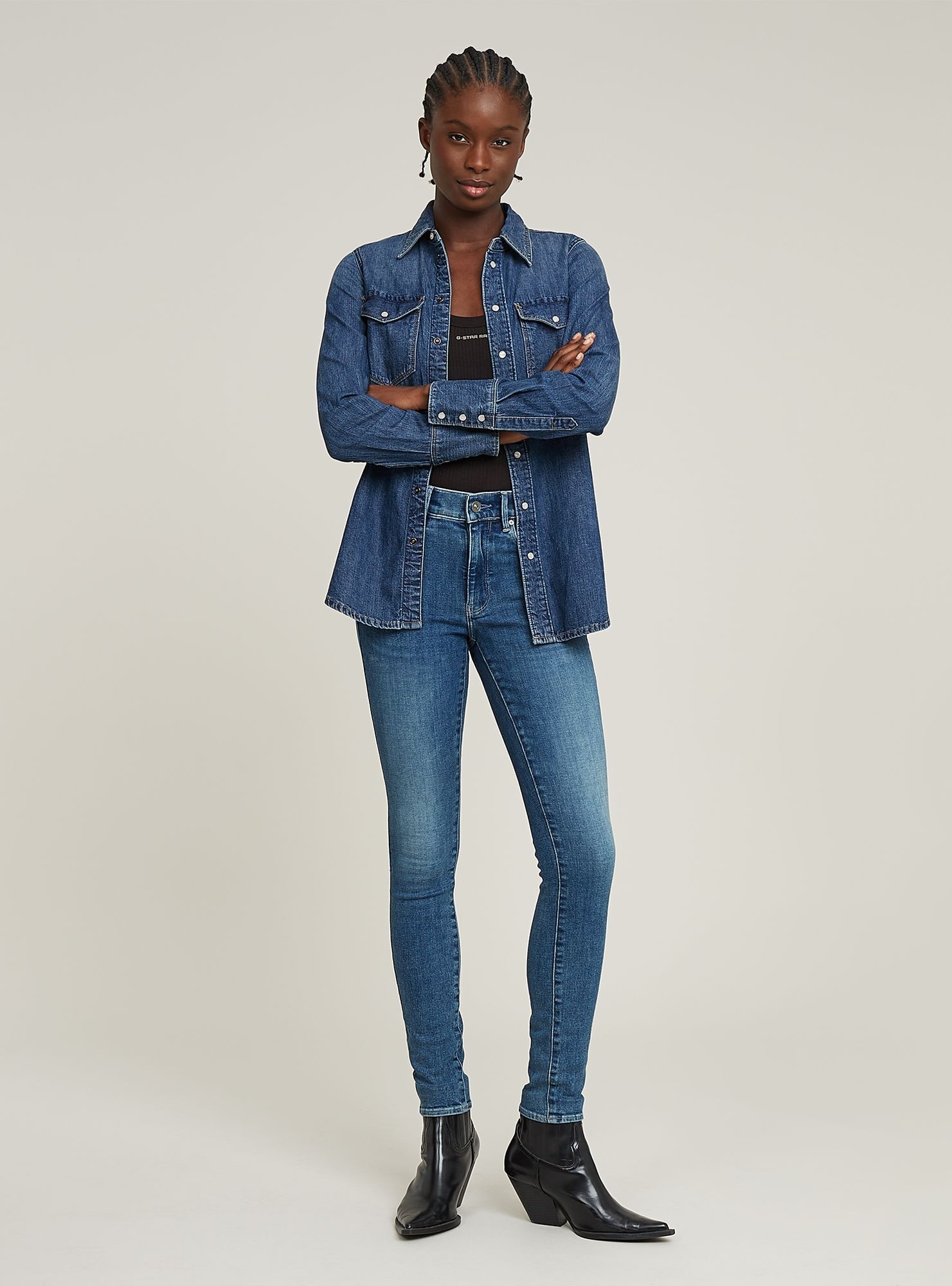 G-STAR Langarmshirt »Slim Western Hemd«